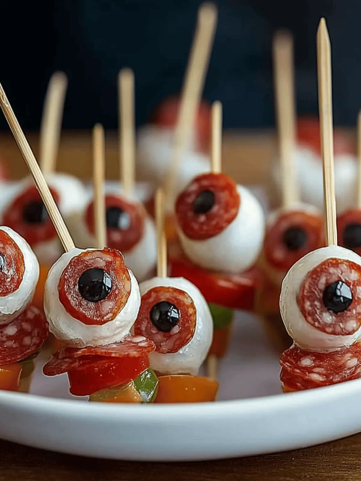 Skewered Salami Eyeballs