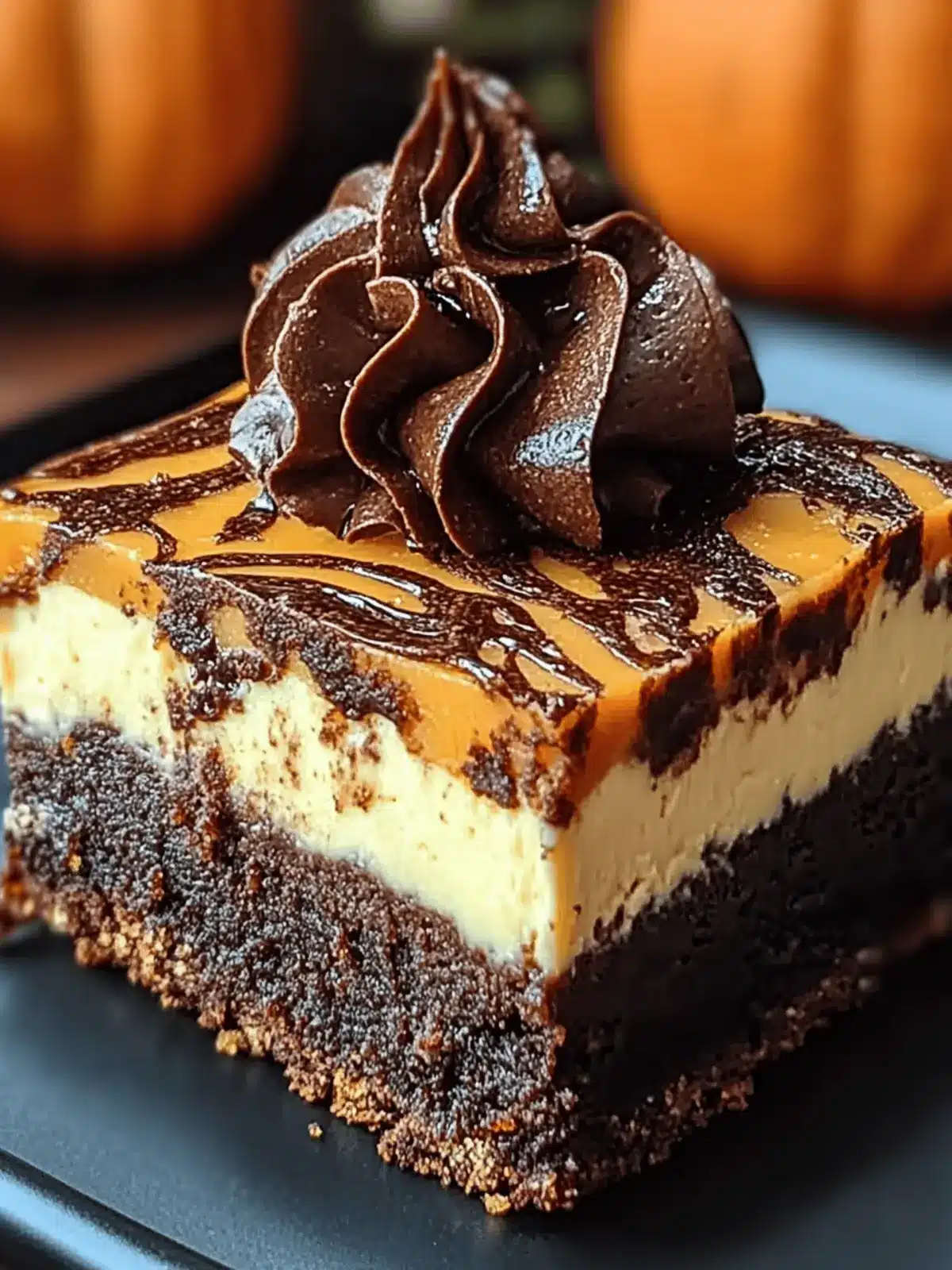 Pumpkin Cheesecake Brownies