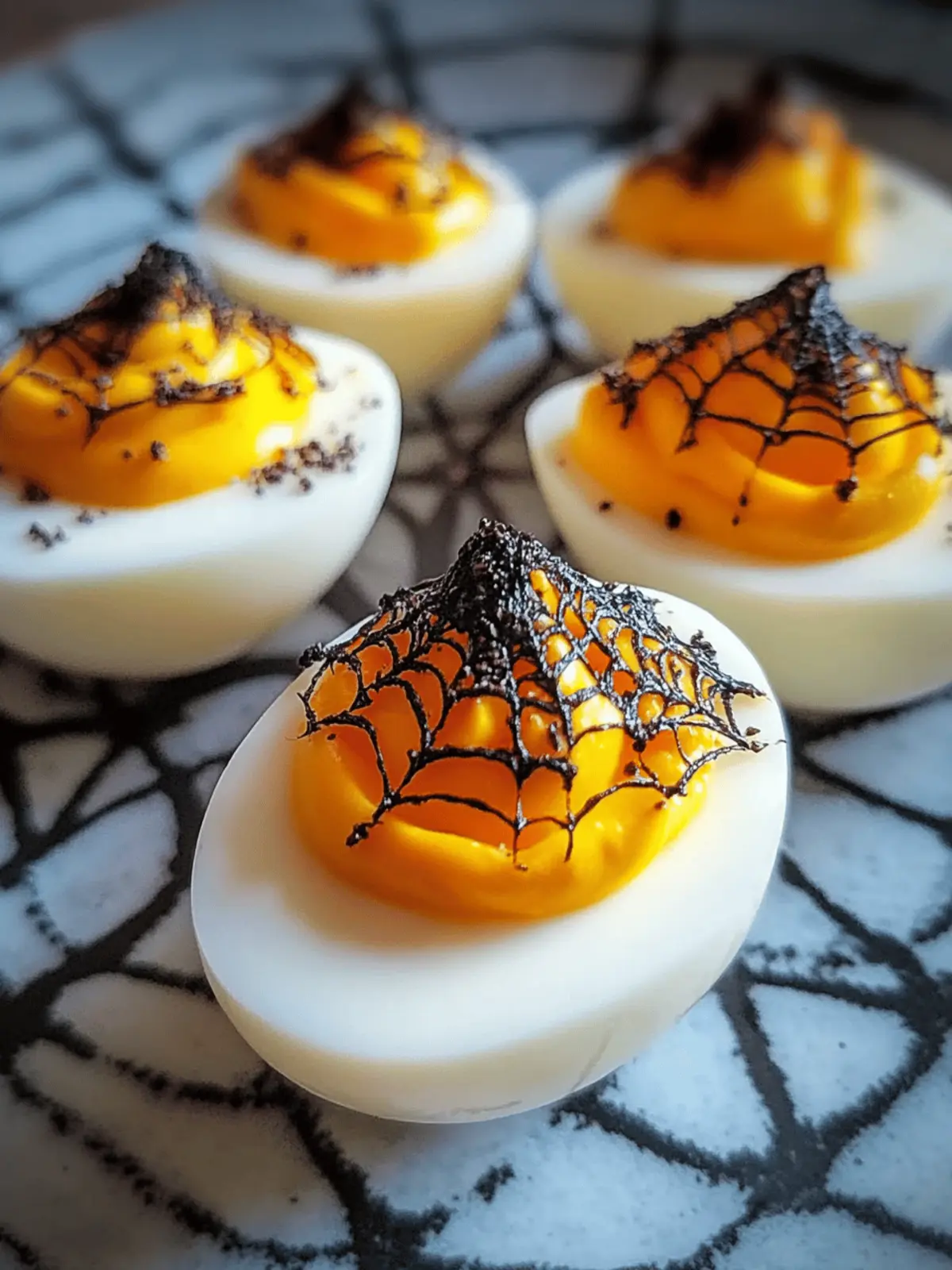Spooky Spiderweb Deviled Eggs That Wow Your Halloween Party 2 Spooky Spiderweb Deviled Eggs