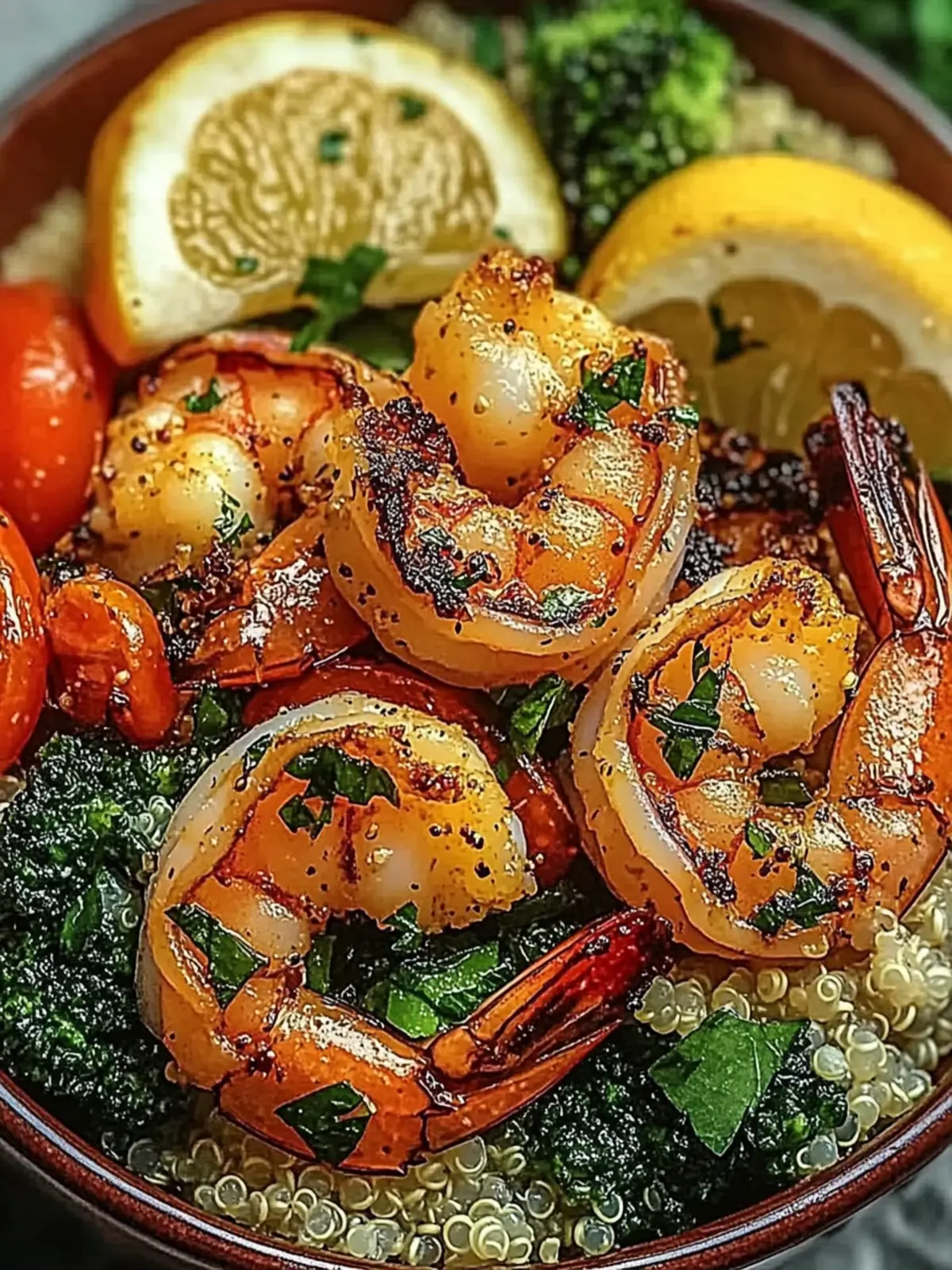Garlic Shrimp & Quinoa Bowl