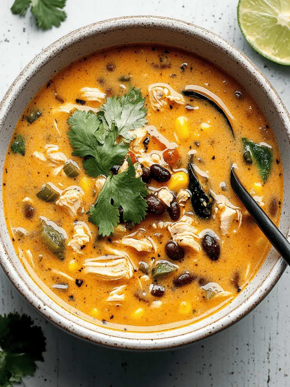 Creamy Chicken Poblano and Black Bean Soup to Warm Your Soul 3 Chicken, Poblano, and Black Bean Soup