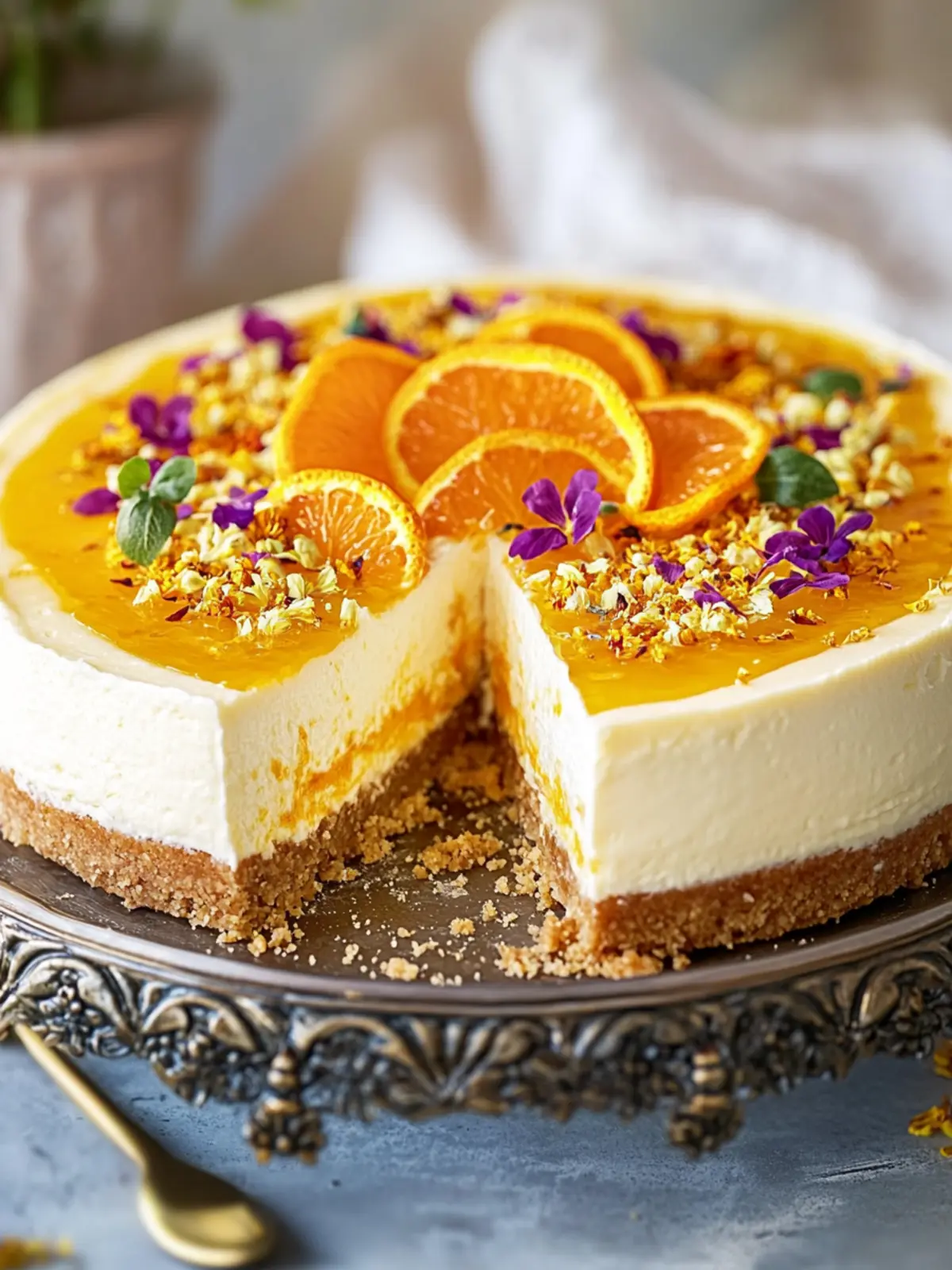 Moroccan Orange Blossom Cheesecake
