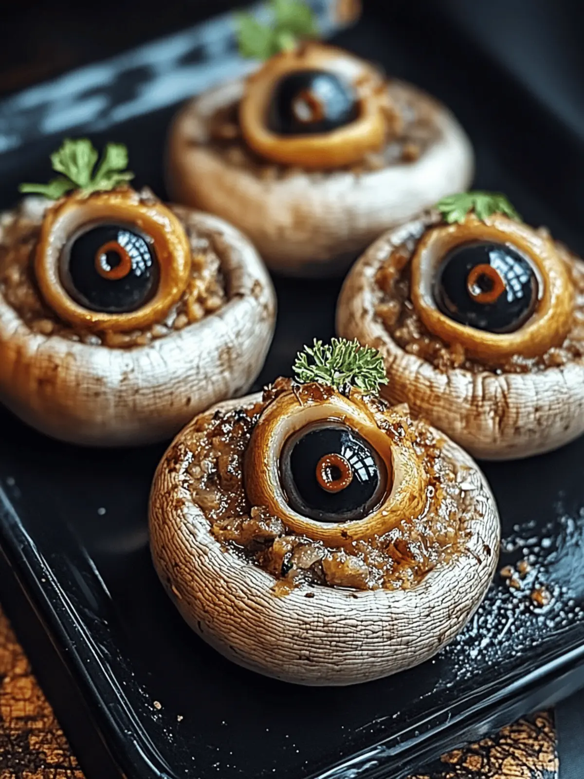 Stuffed Mushroom Eyeballs
