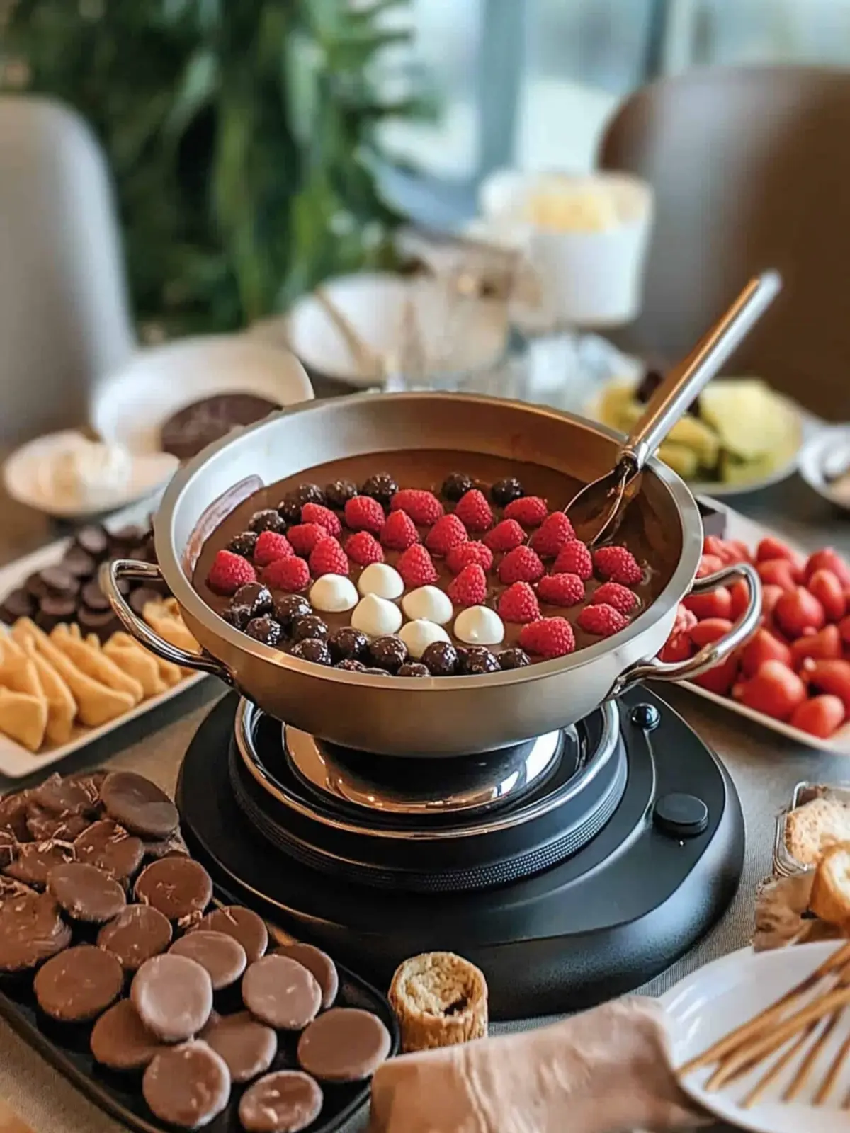 Chocolate Fondue Station for a Crowd