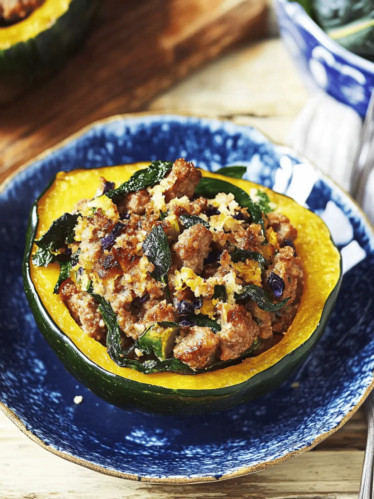 Savor Cozy Sausage-Stuffed Acorn Squash in 30 Minutes 4 Sausage-Stuffed Acorn Squash