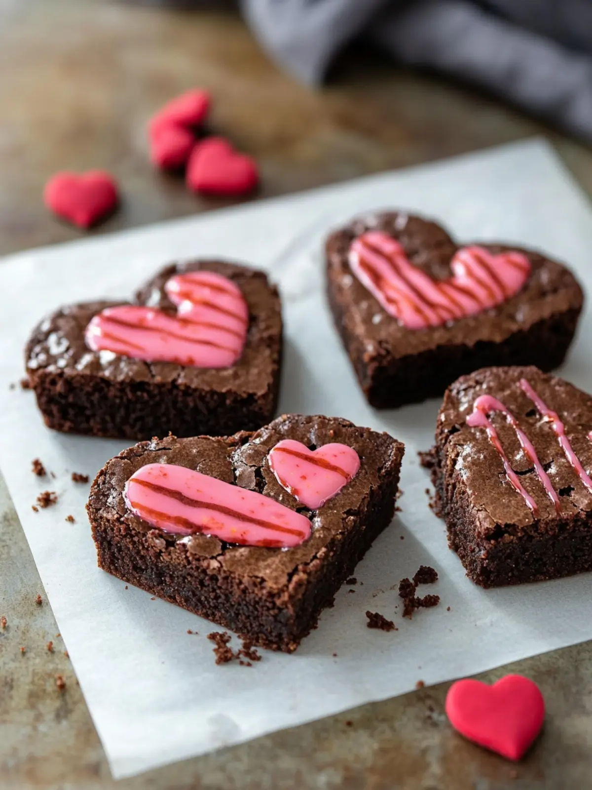 Heart Shaped Brownies Recipe