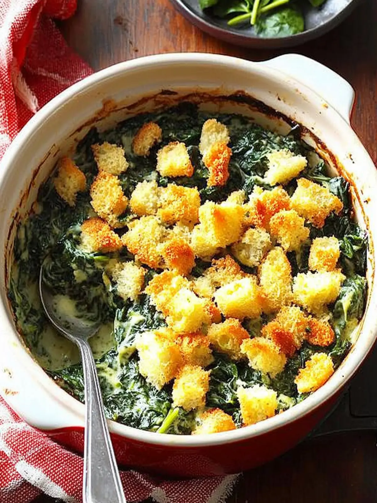 Crunchy Spinach Casserole That's a Family Favorite 3 Crunchy Spinach Casserole