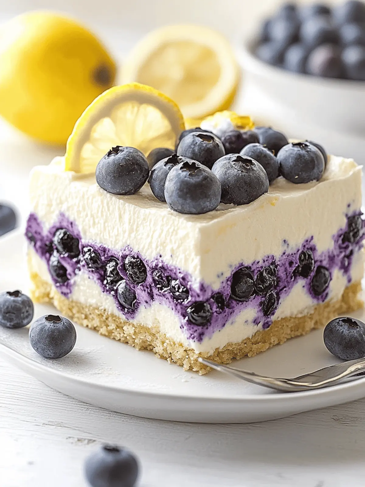 No Bake Lemon Blueberry Dessert: Chill Out with This Easy Treat 4 No Bake Lemon Blueberry Dessert