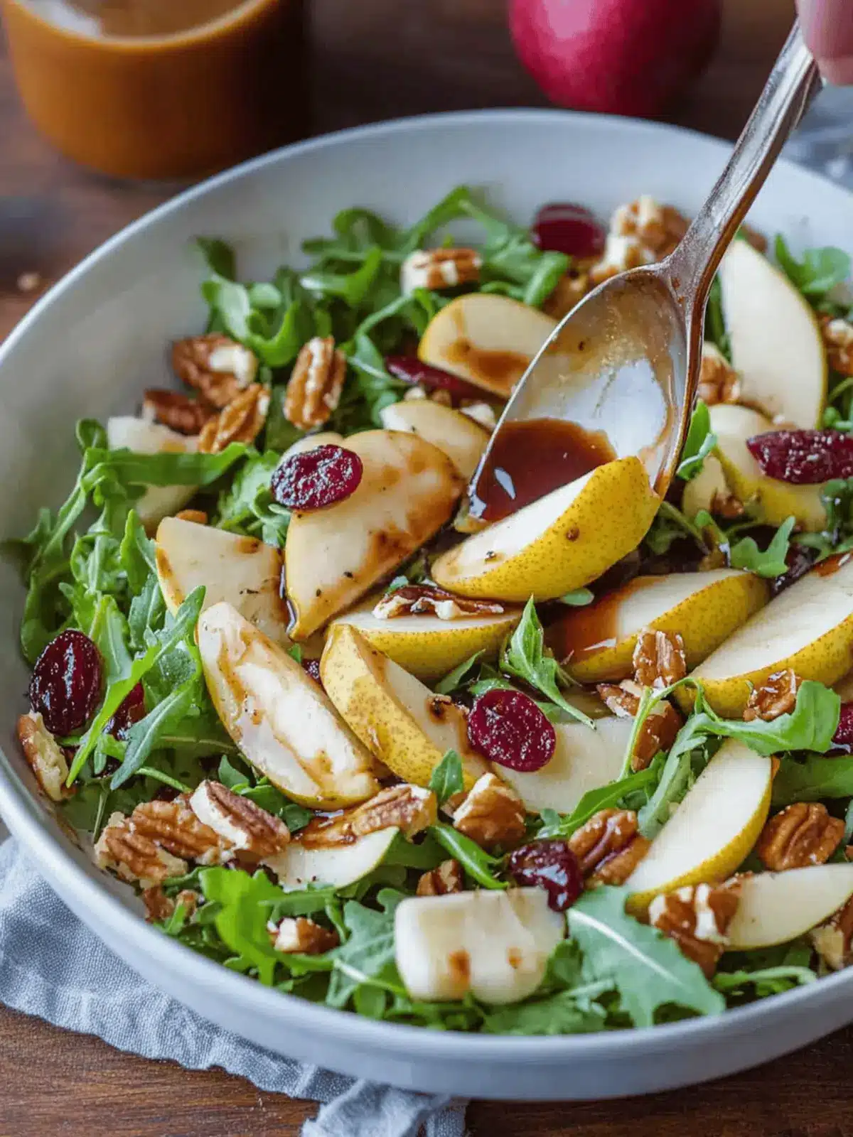 Fall in Love with Pear Salad and Balsamic Vinaigrette 2 Pear Salad with Balsamic Vinaigrette