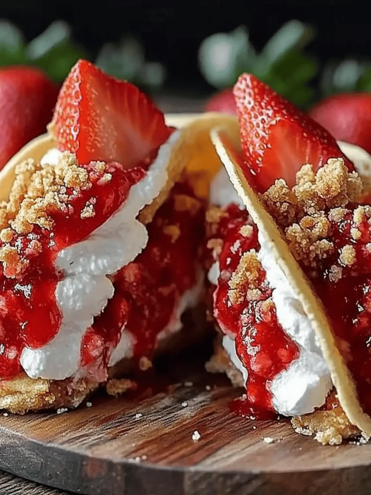 Strawberry Crunch Cheesecake Tacos
