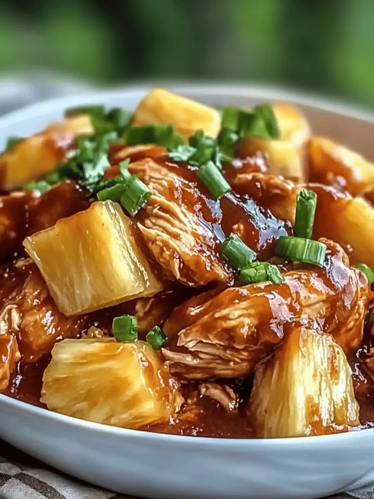 Crockpot Pineapple BBQ Chicken