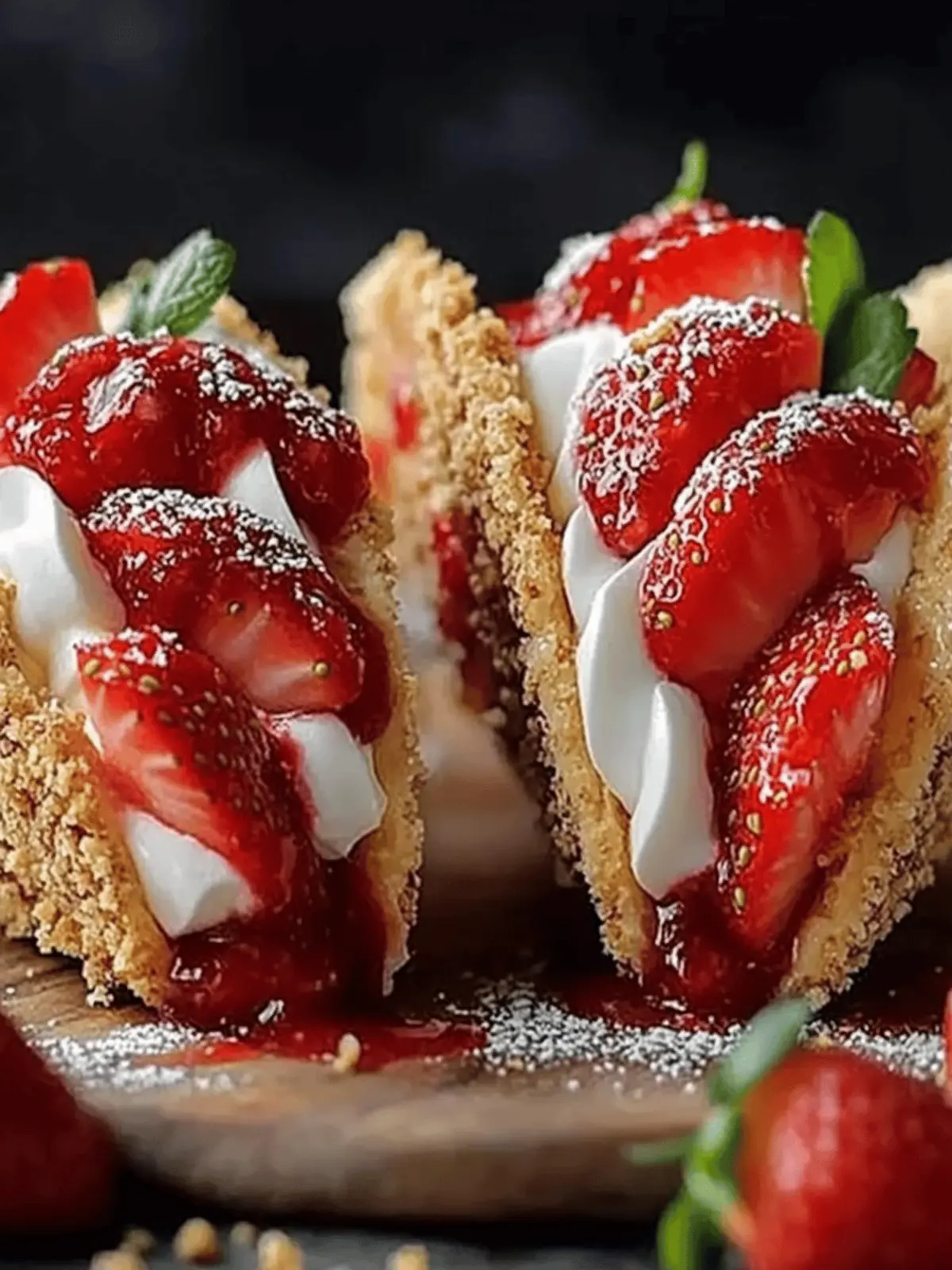 Strawberry Crunch Cheesecake Tacos