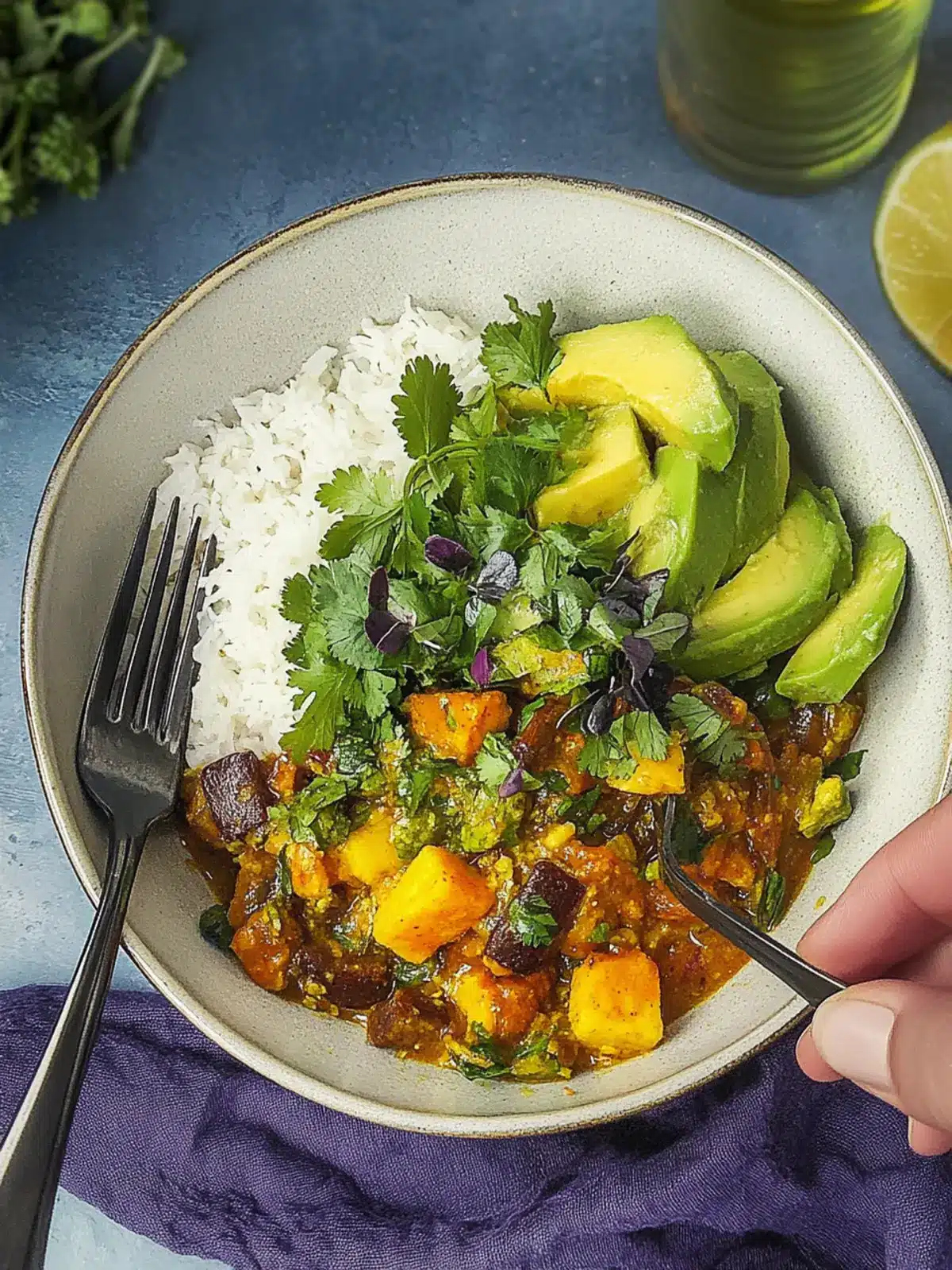Caribbean Cubano Curry Bowl
