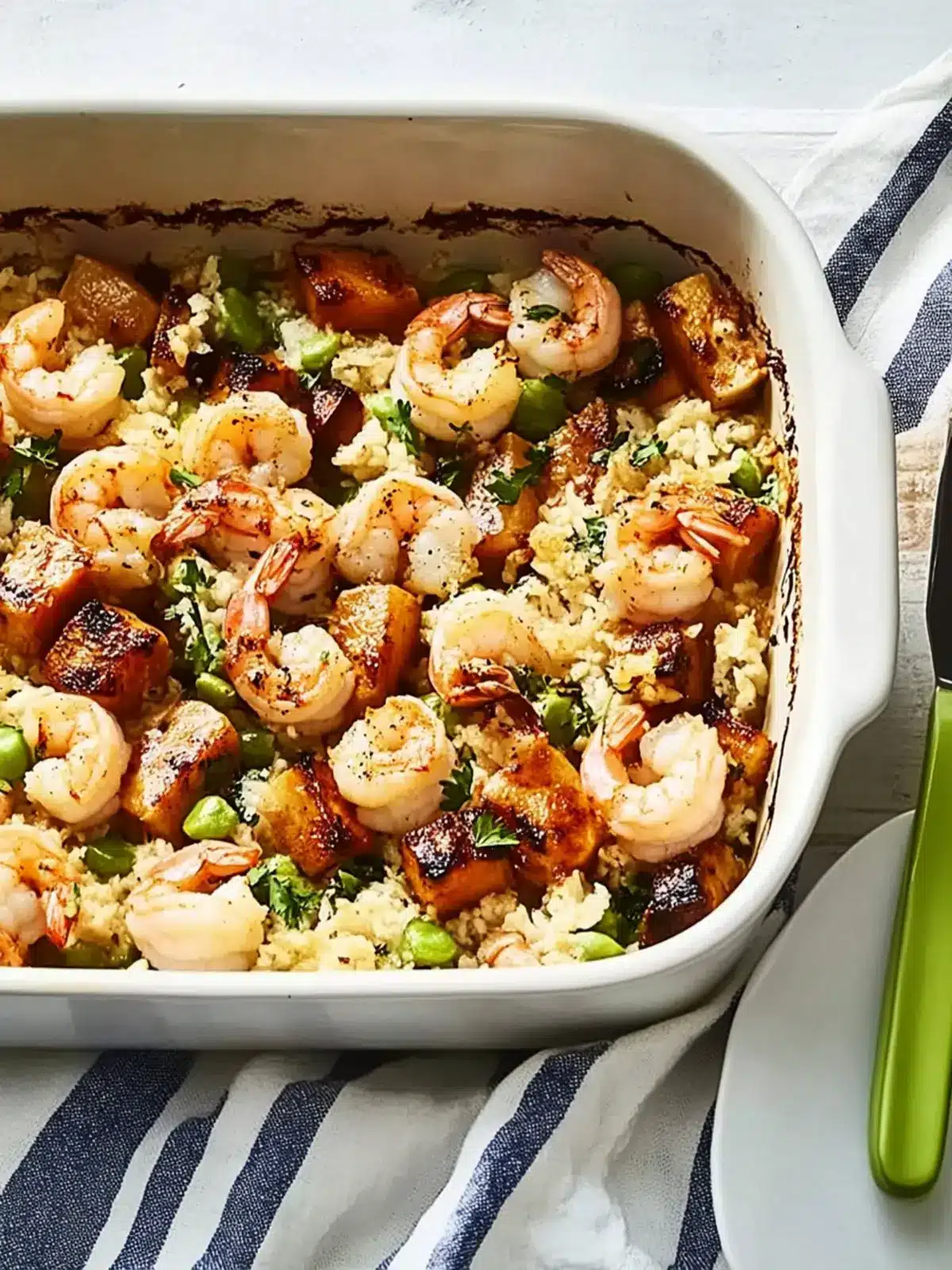 Mirliton and Gulf Shrimp Casserole