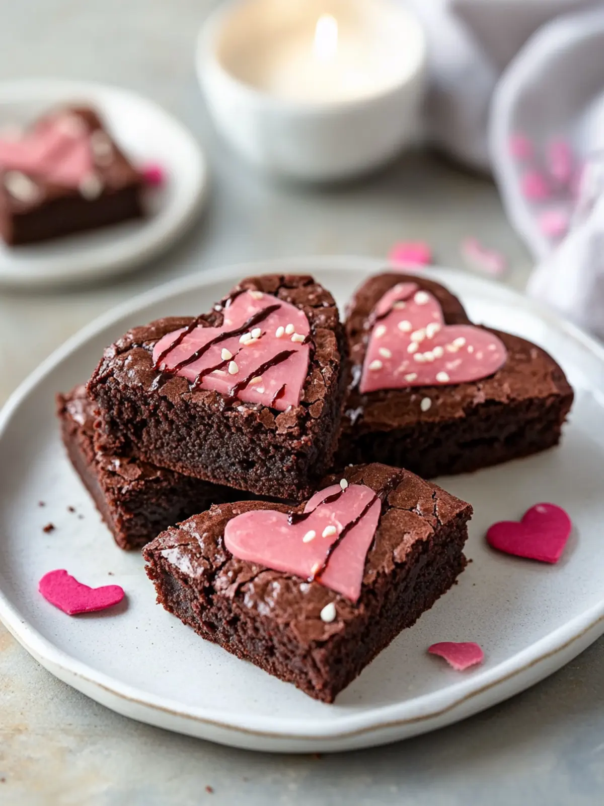 Heart Shaped Brownies Recipe