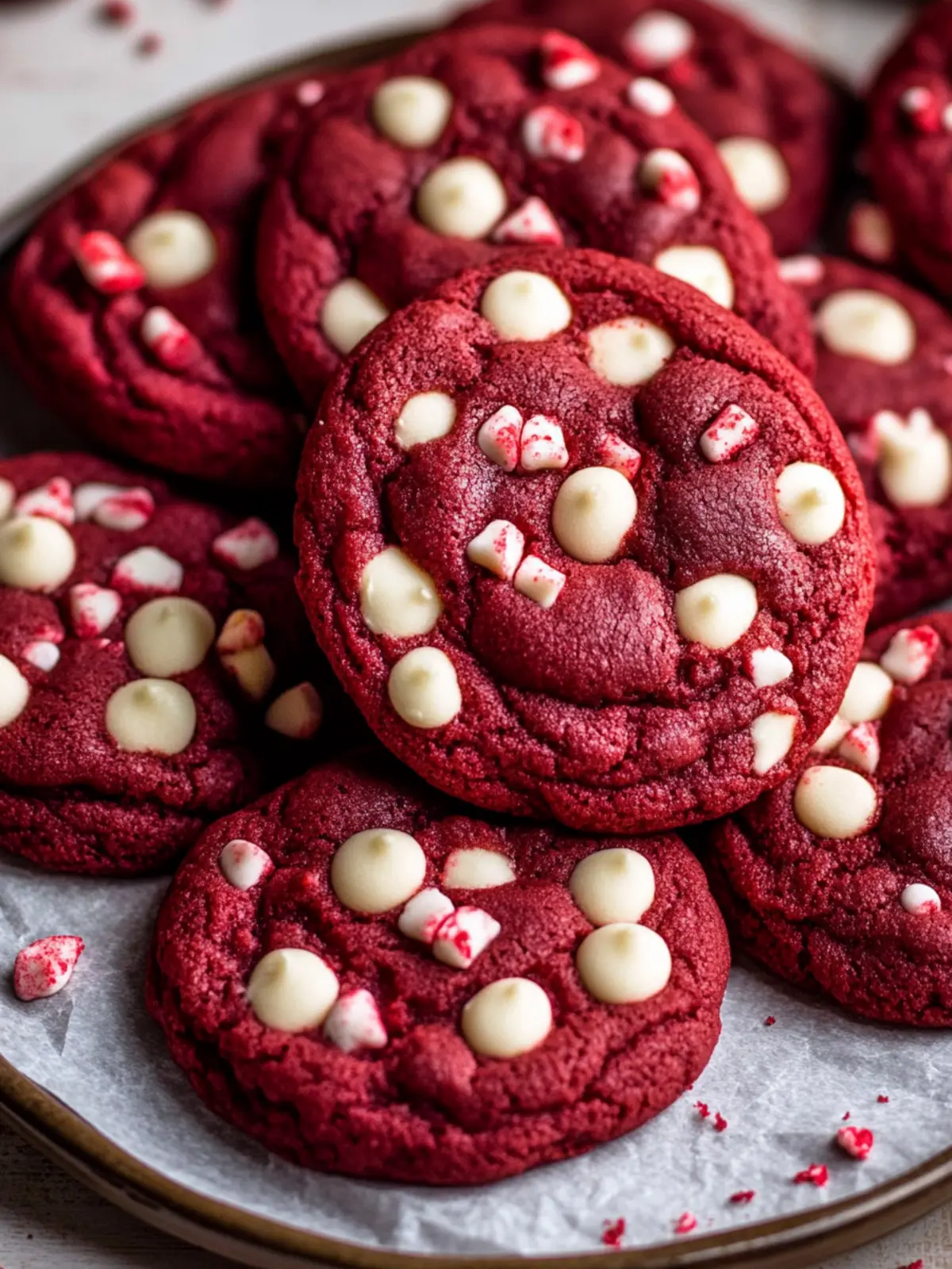 Chewy Red Velvet Cookies with White Chocolate Bliss 4 Red Velvet Cookies