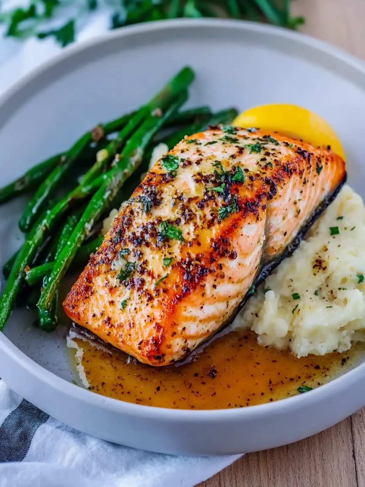Baked Lemon Garlic Butter Salmon