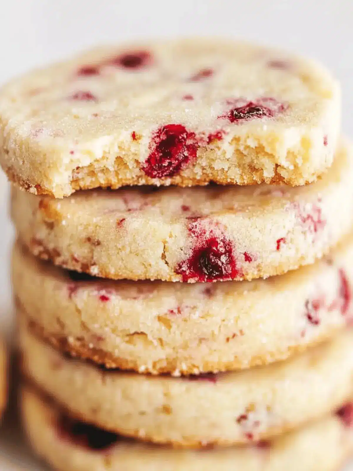 Cranberry Orange Shortbread Cookies