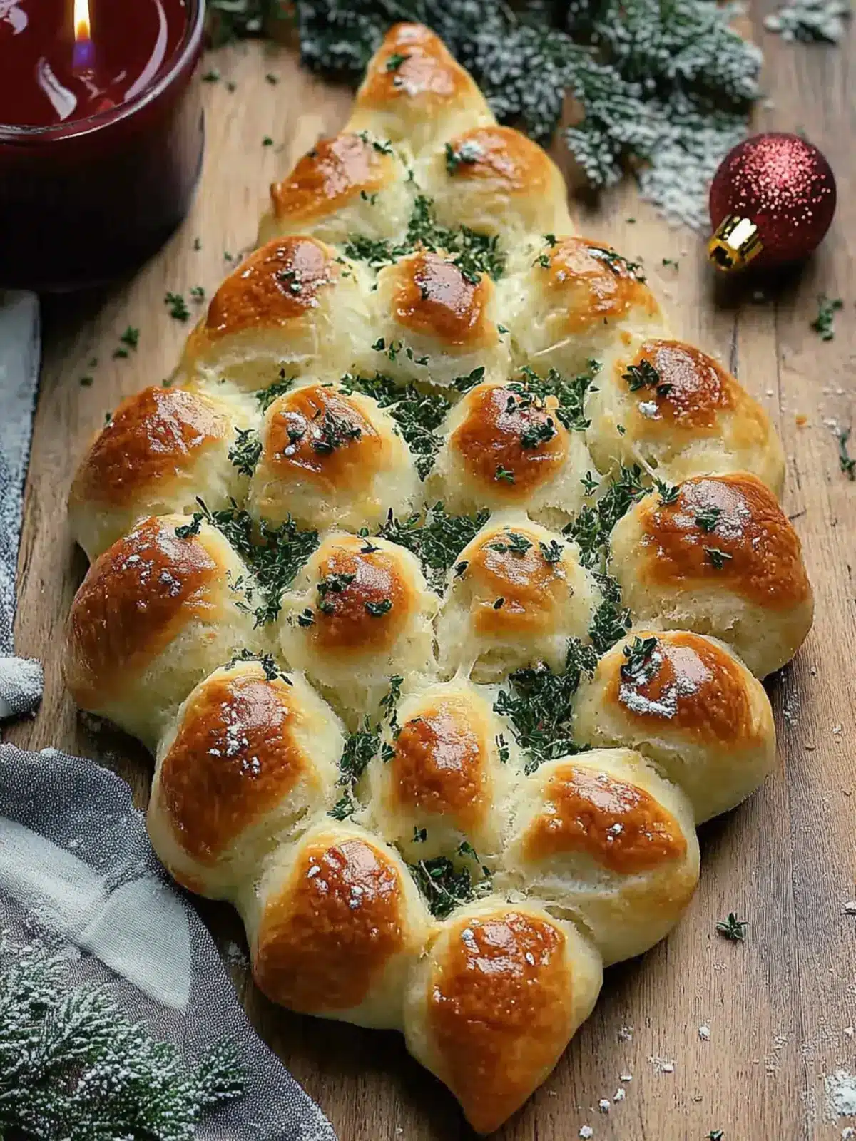 Cheesy Christmas Tree Bread