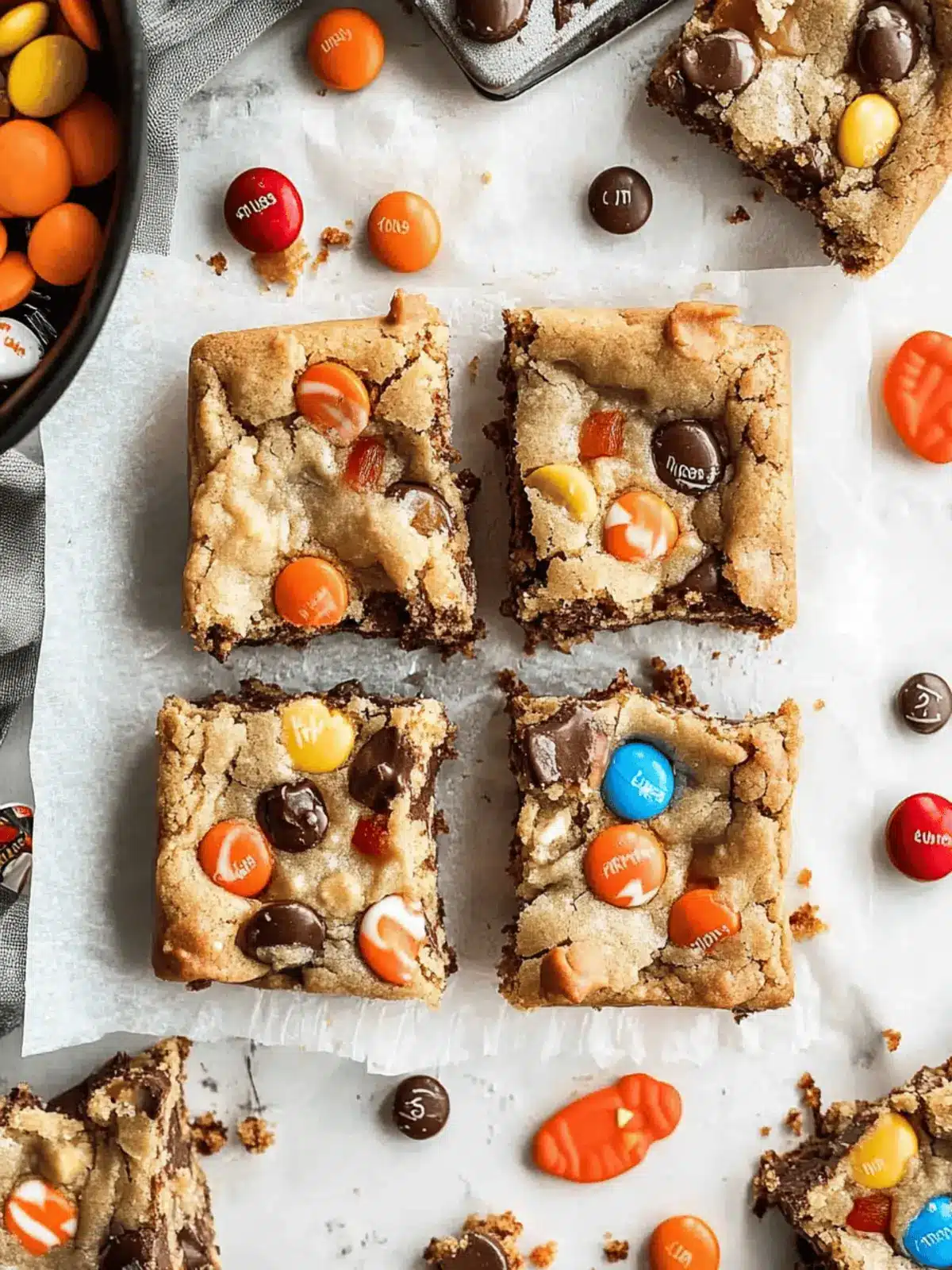 Halloween Candy Cookie Bars