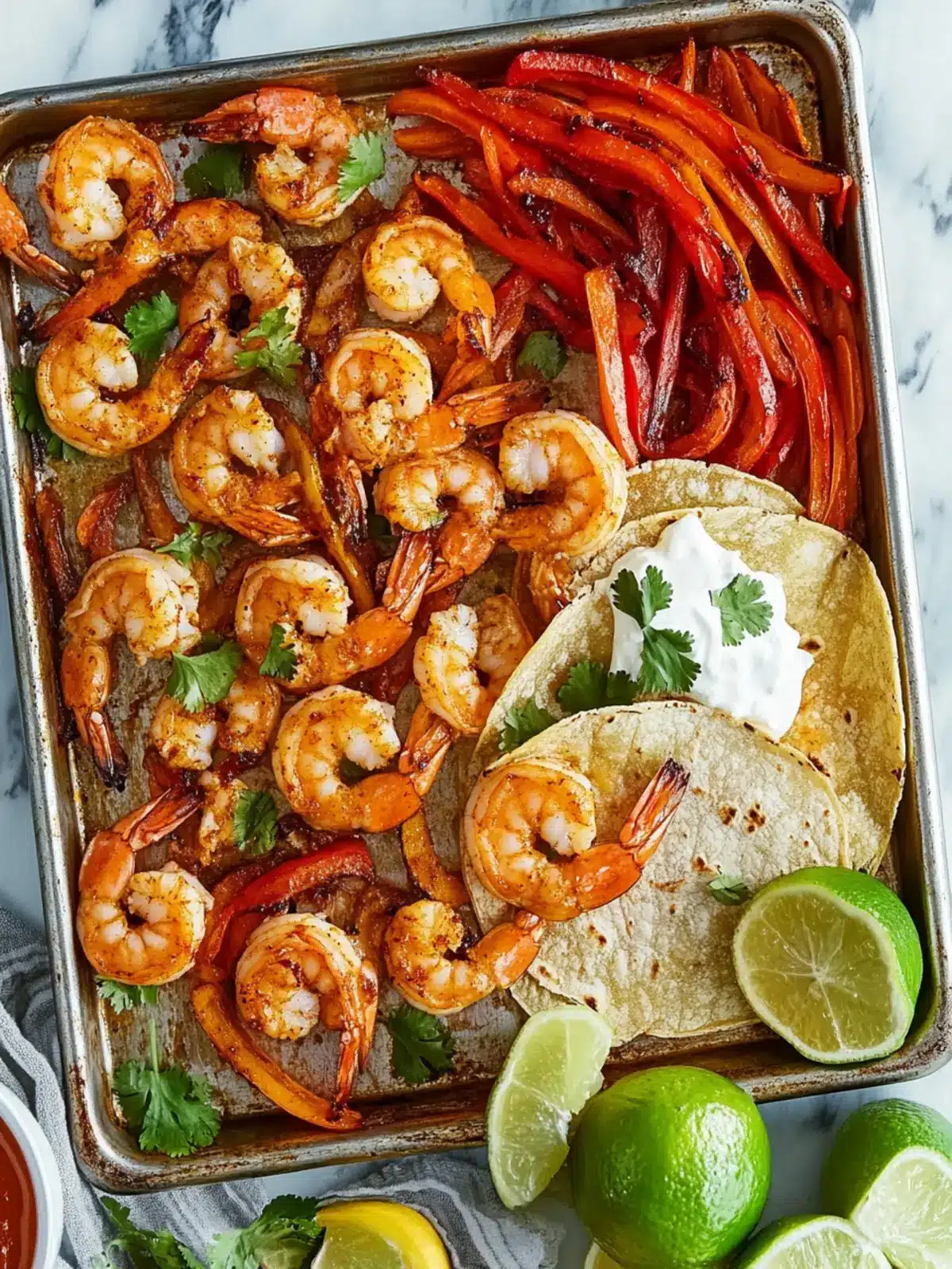 Sheet Pan Shrimp Fajitas