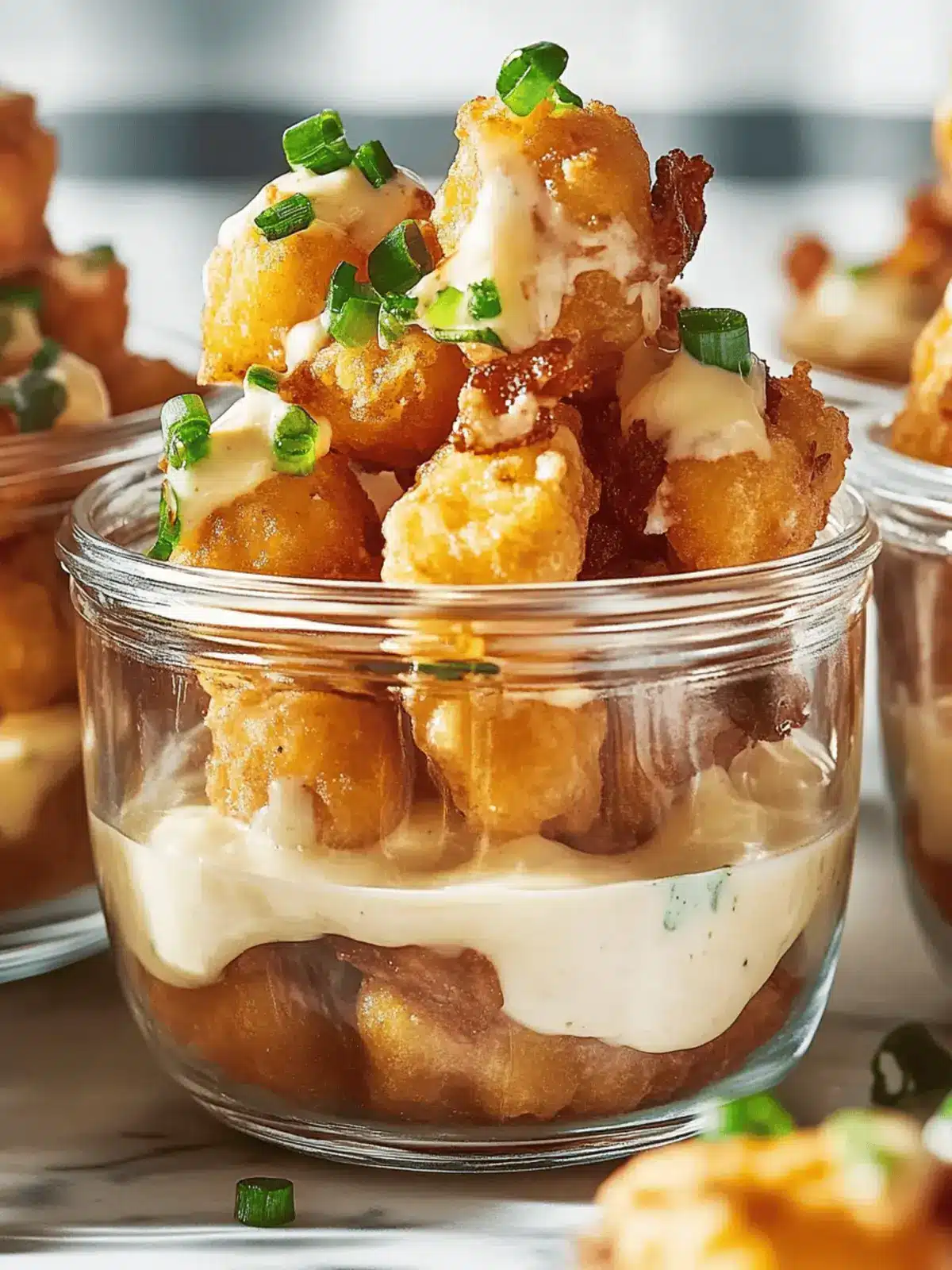 Irresistible Tailgate Tots: Layered in Mason Jars! 2 Tailgate Tots