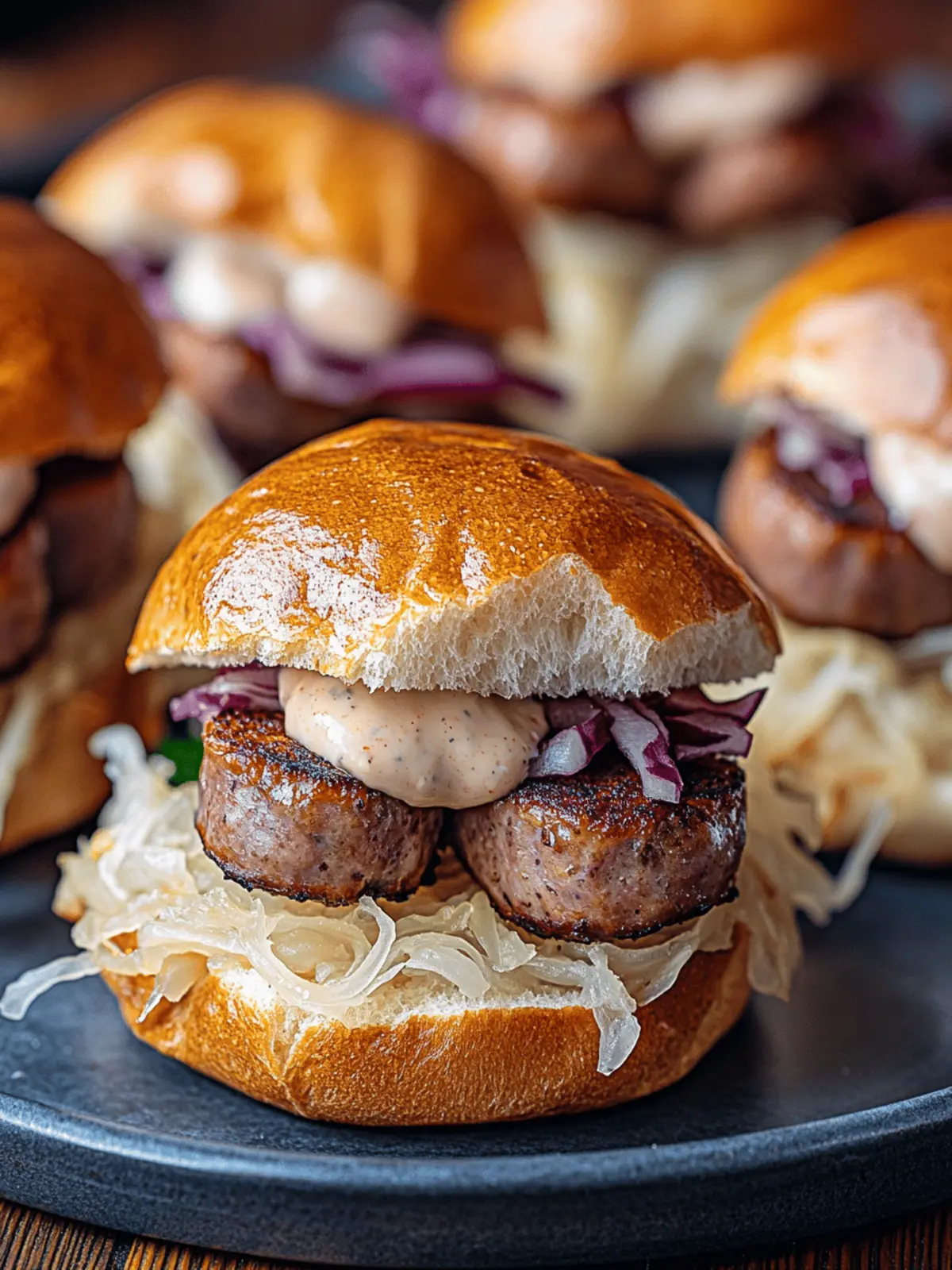 Sausage & Sauerkraut Sliders