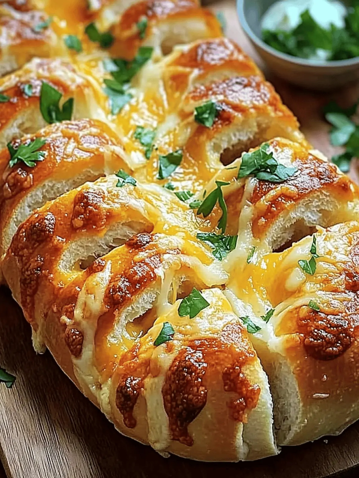 Cheesy Pull-Apart Garlic Bread Delightful Flavor Bursts