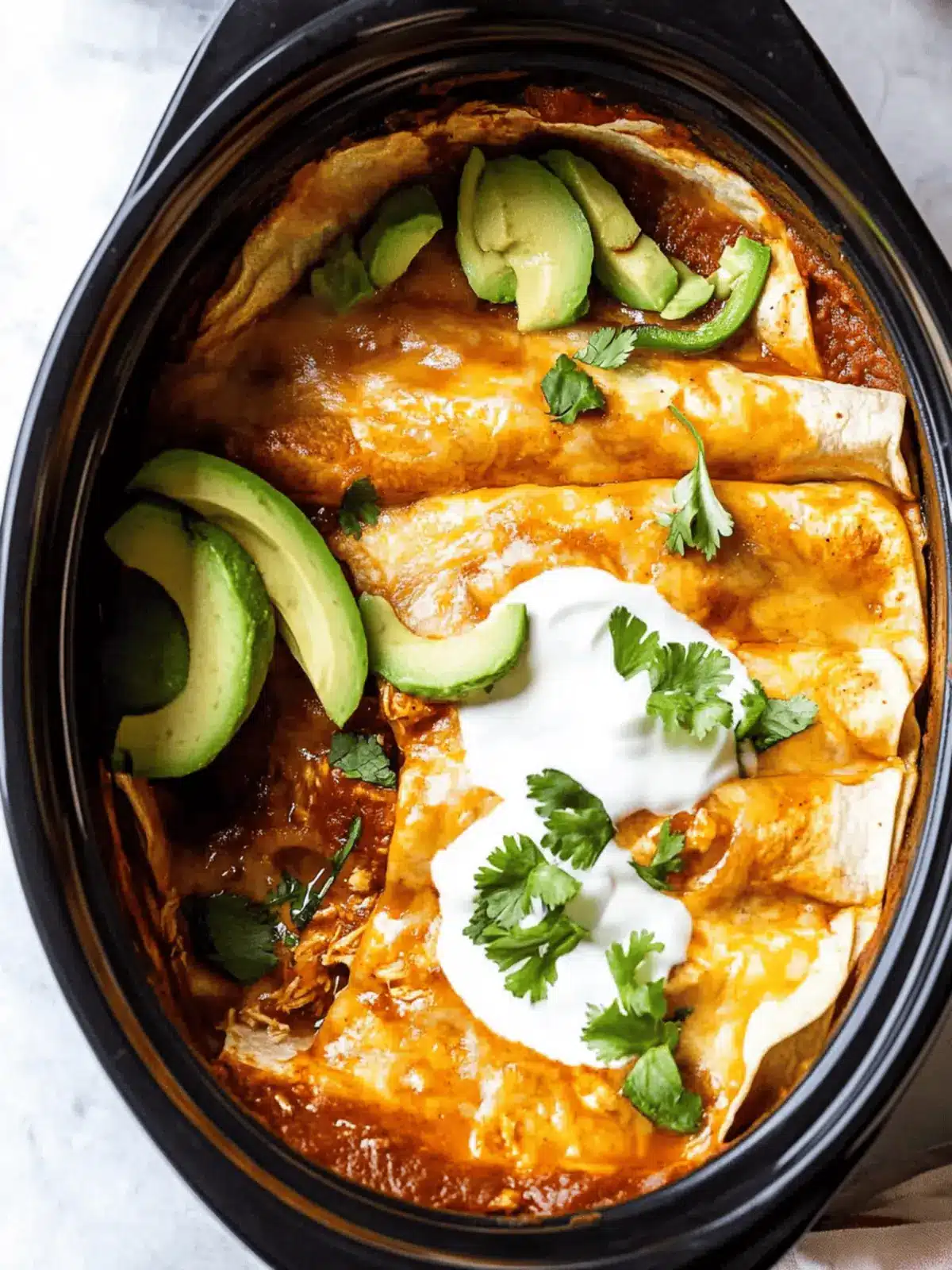 Savory Slow Cooker Chicken Enchiladas for Easy Family Dinners 4 Slow Cooker Chicken Enchiladas