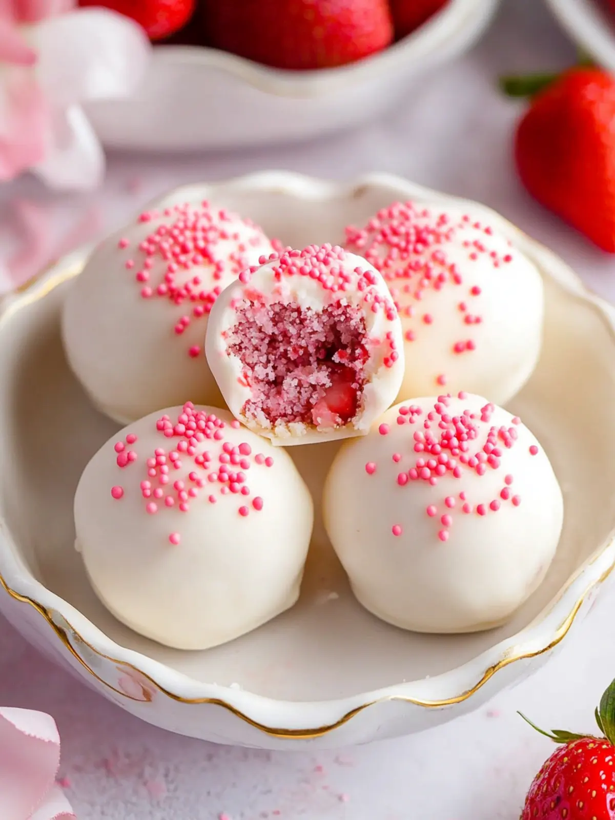 Strawberry Cake Truffles Recipe