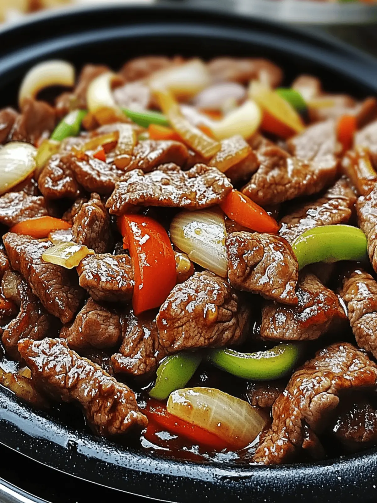 Sizzling Chinese Pepper Steak with Onions