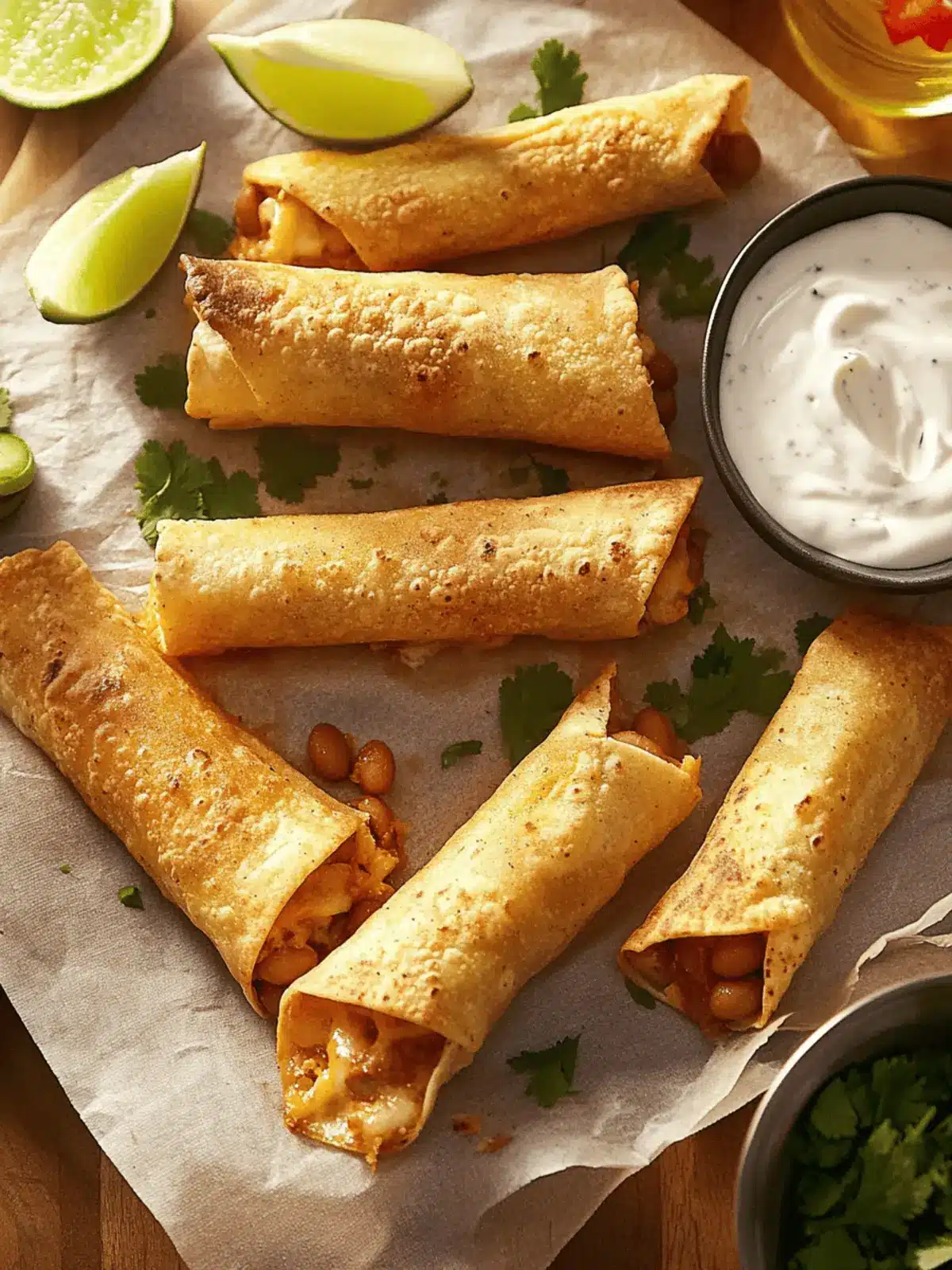 Savory Bean & Cheese Taquitos: Quick Crunchy Delights 4 Bean & Cheese Taquitos