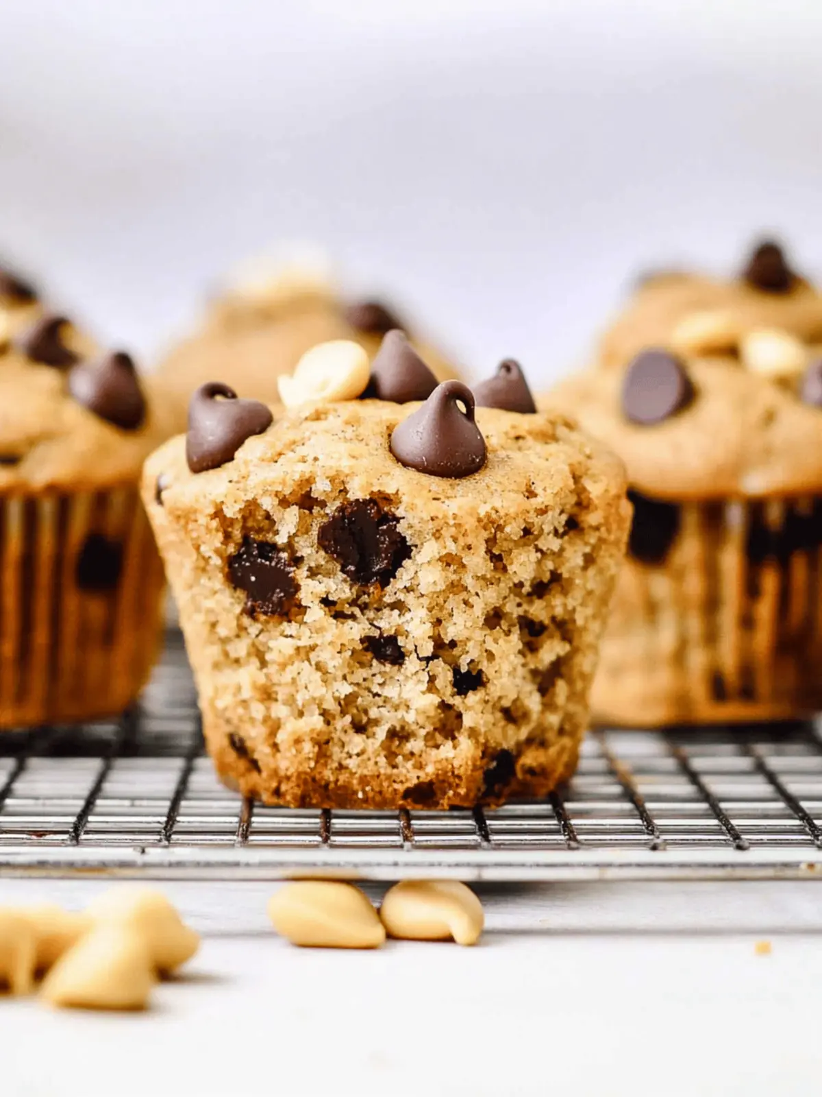 Delicious Easy Chocolate Chip Banana Peanut Butter Muffins Recipe 3 Easy Chocolate Chip Banana Peanut Butter Muffins Recipe