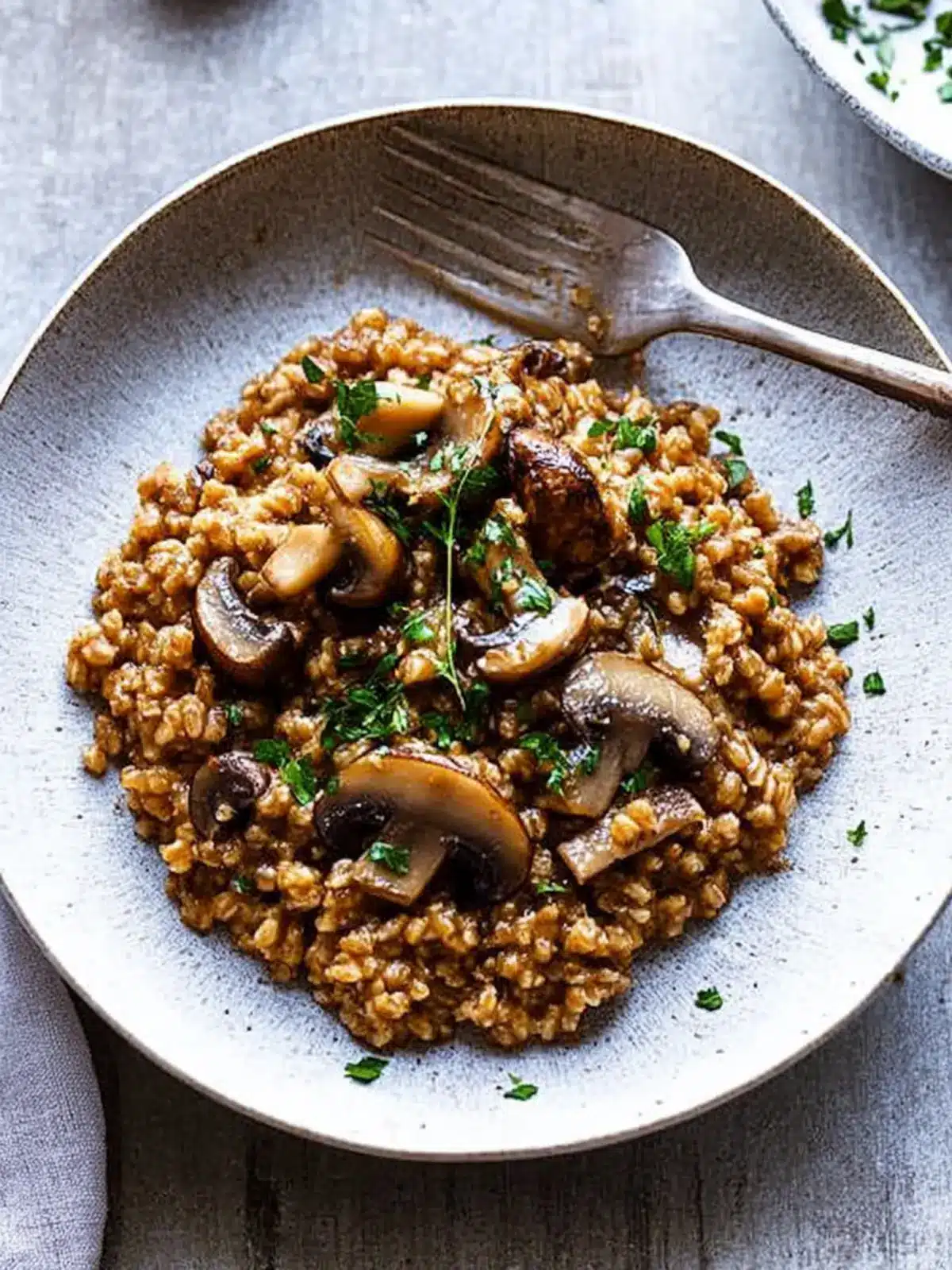 Farro With Mushrooms