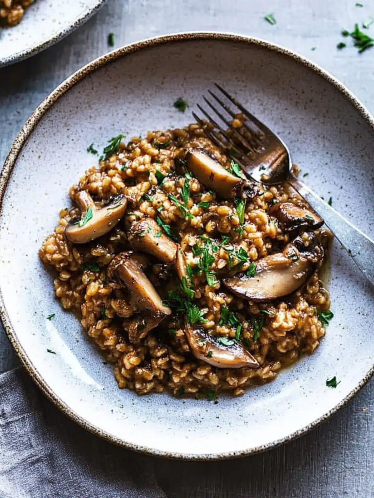 Farro With Mushrooms