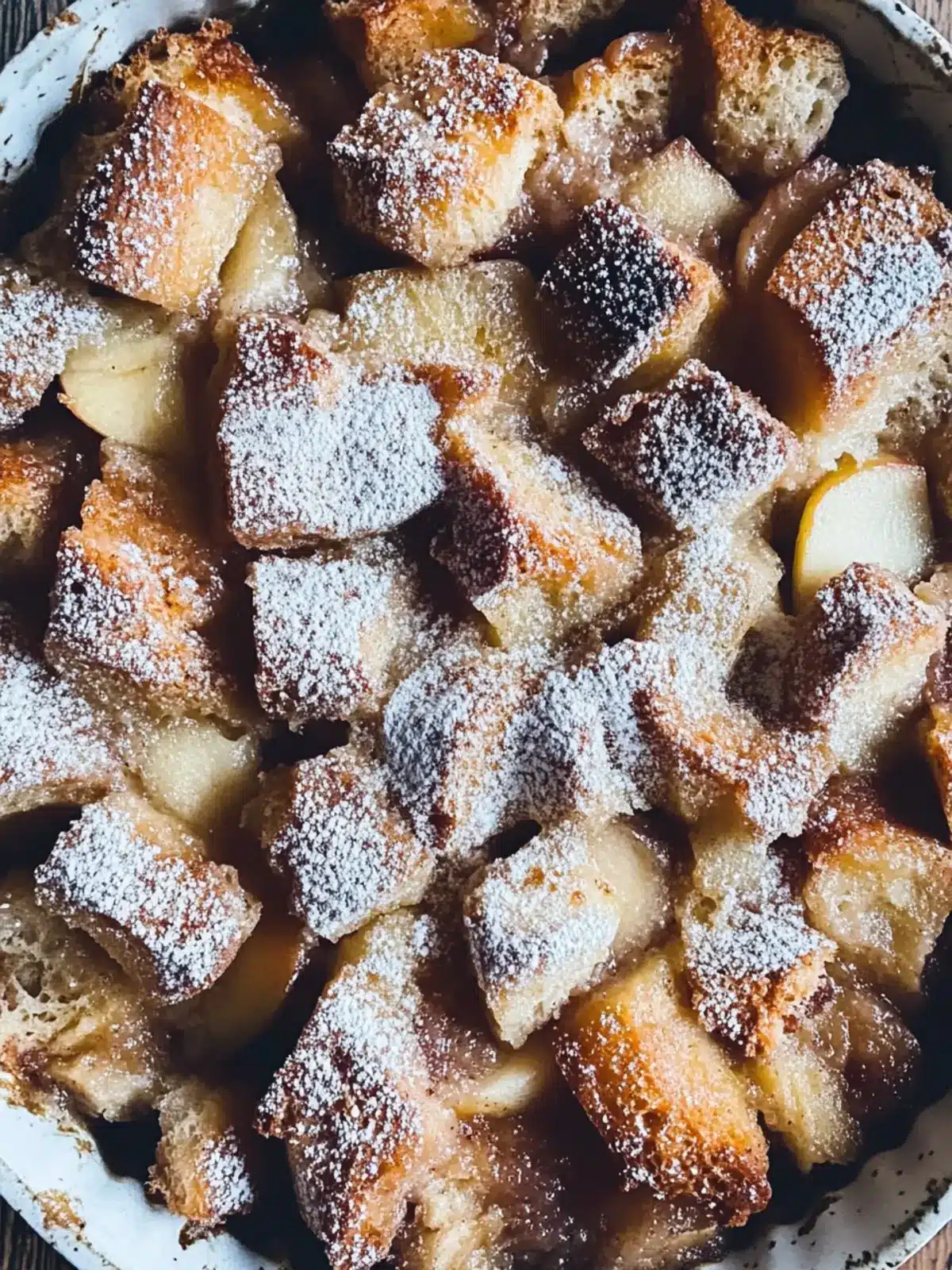Sourdough Apple Miso Bread Pudding