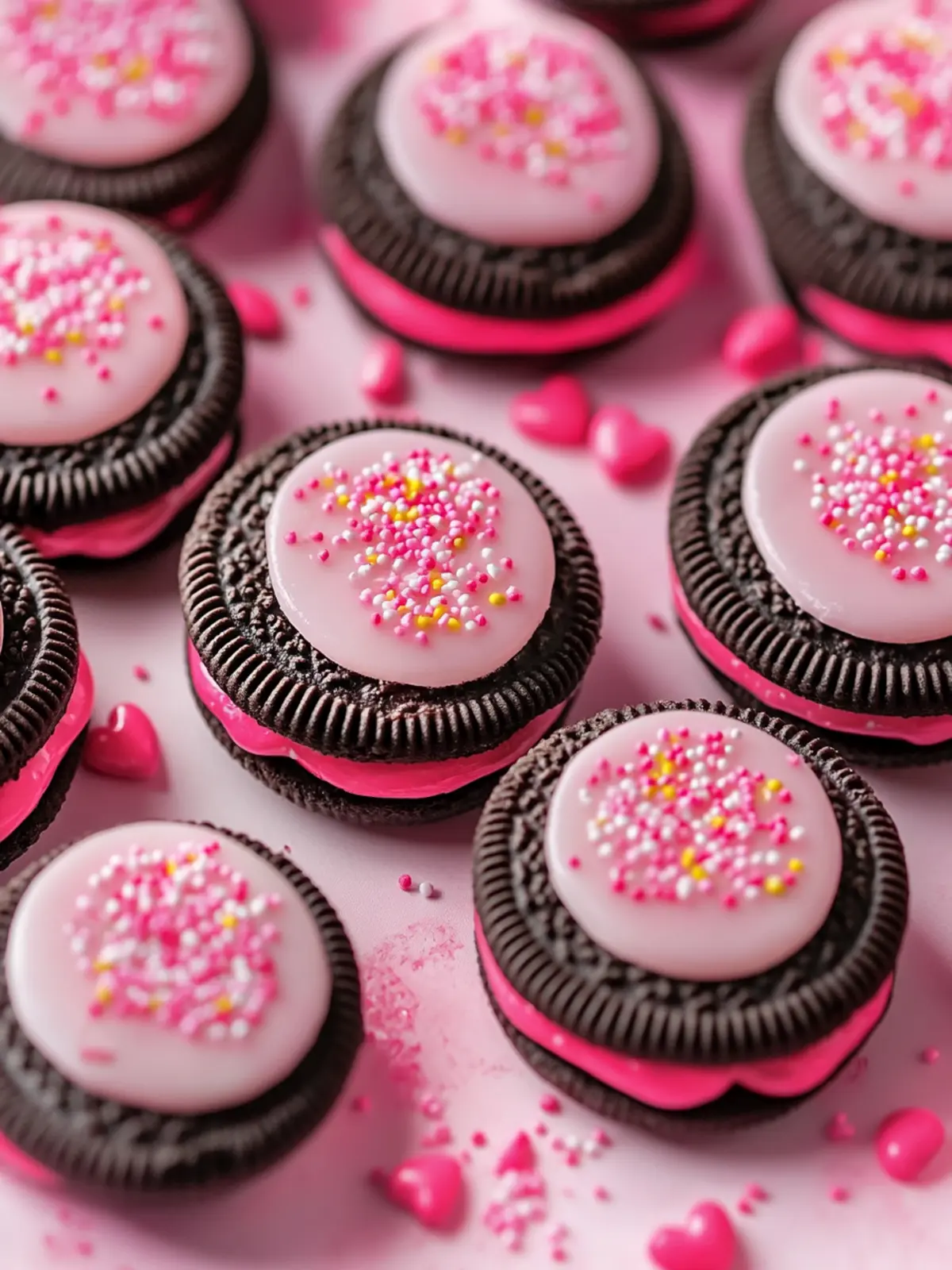 Oreo Valentines with Pink Candy Wafers: Sweet Treats for Love 2 Oreo Valentines with Pink Candy Wafers