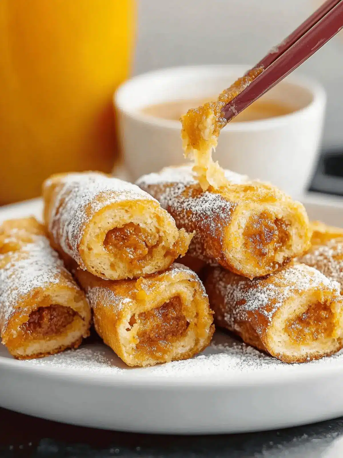 Pumpkin French Toast Roll-Ups