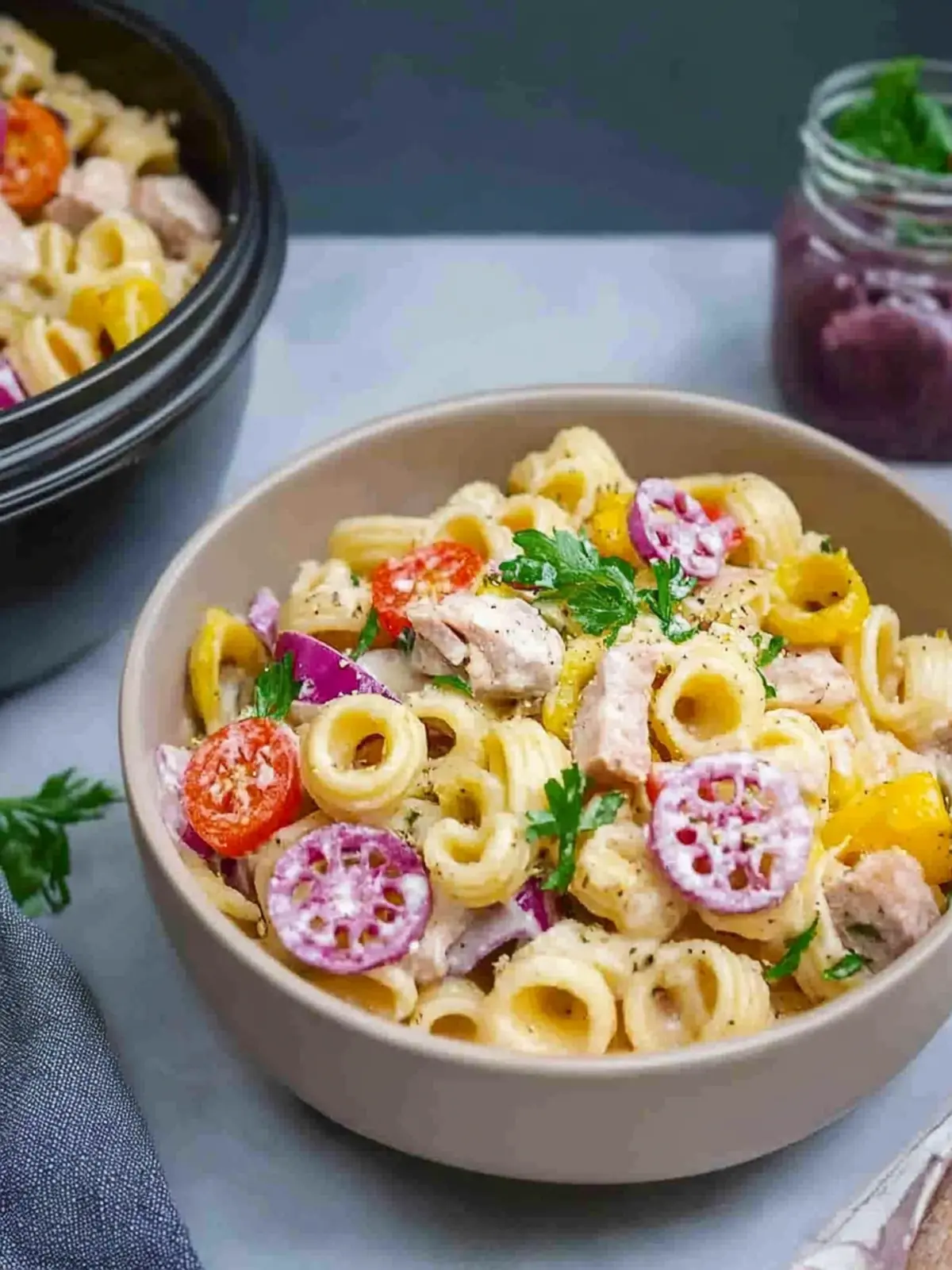 Greek Yogurt Tuna Pasta Salad