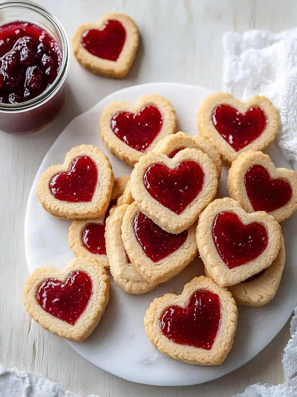 Heart Shaped Jam Cookies for Sweet Celebrations and Love 4 Heart Shaped Jam Cookies