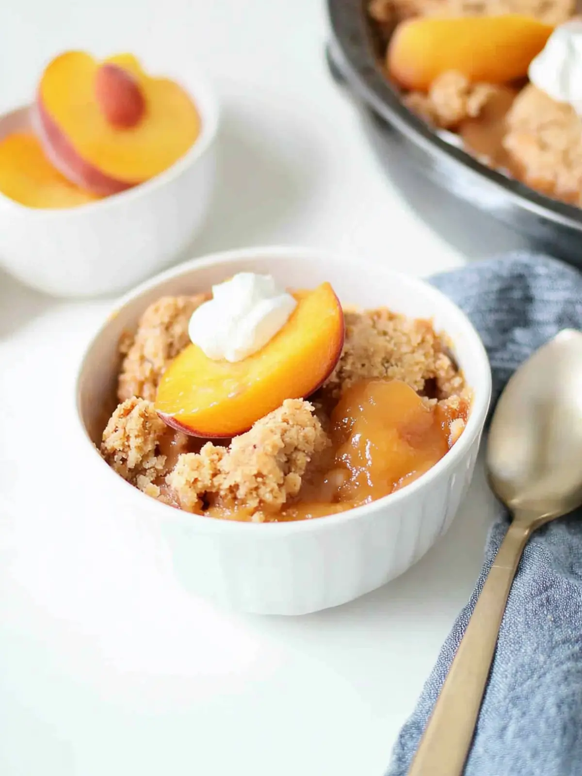 vegan peach cobbler