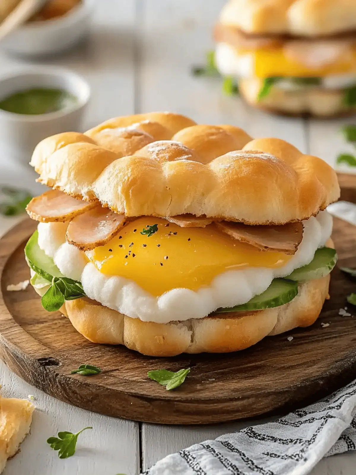 Cloud Bread Breakfast Sandwiches for Guilt-Free Mornings 3 Cloud Bread Breakfast Sandwich