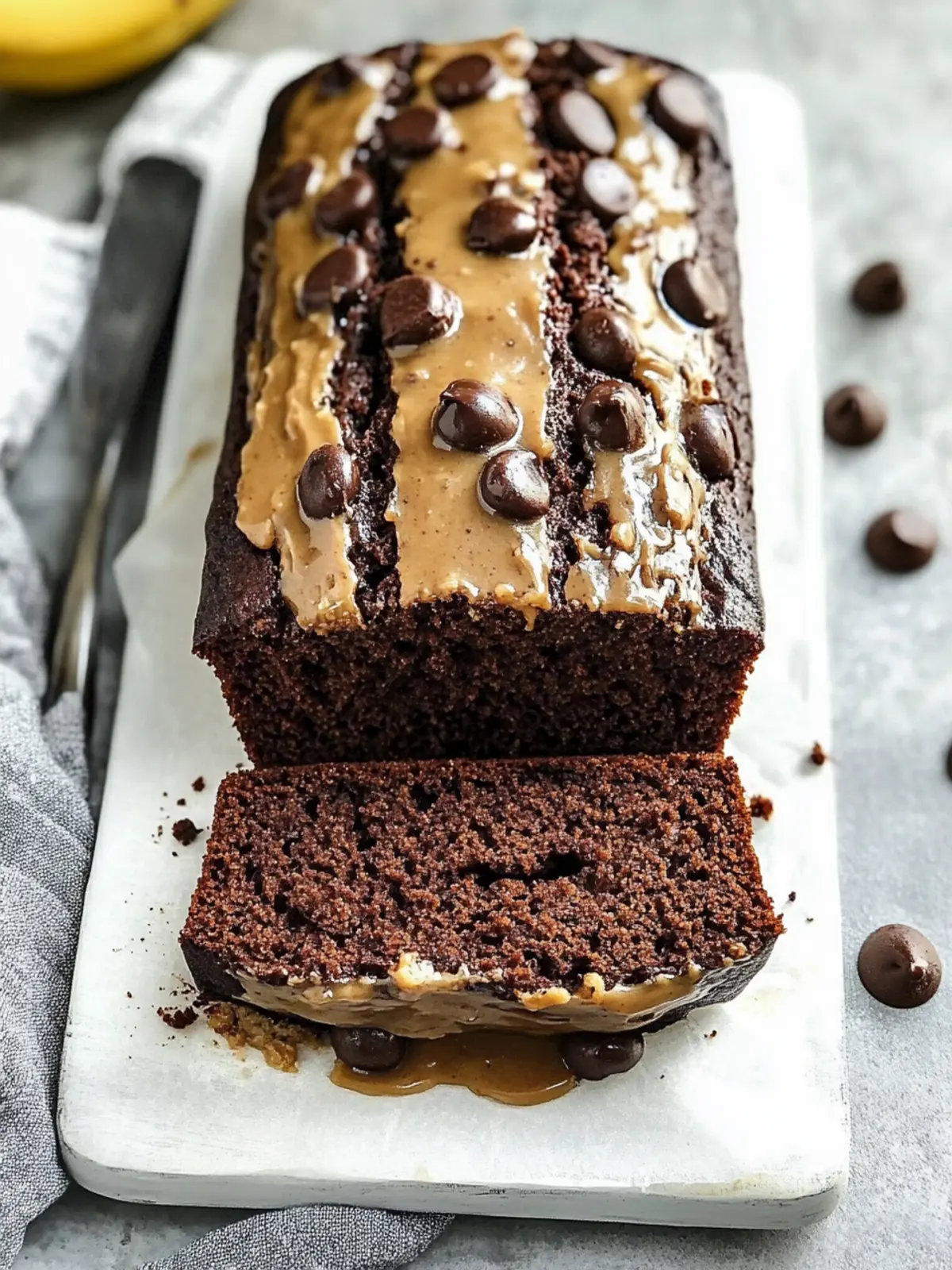 Decadent Chocolate Peanut Butter Banana Bread You ll Love 4 Chocolate Peanut Butter Banana Bread