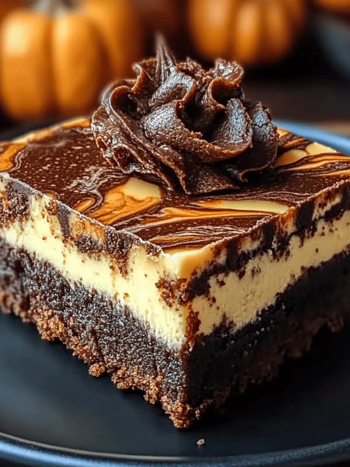 Pumpkin Cheesecake Brownies