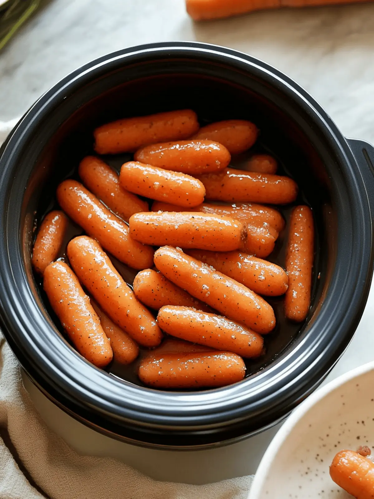 Slow Cooker Maple & Brown Sugar Glazed Carrot