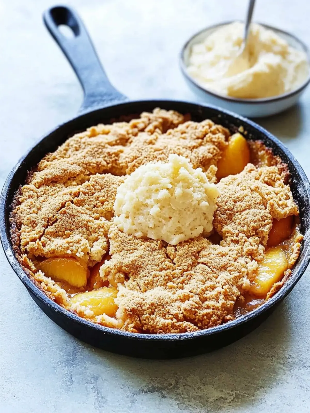 Bourbon Peach Cobbler