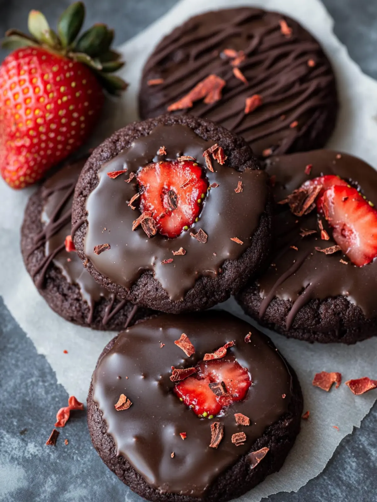 Chocolate Covered Strawberry Cookies