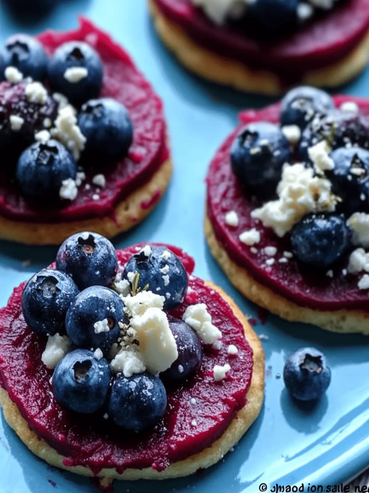 Beet, Blueberry and Goat Cheese Rounds: A Festive Delight 3 Beet, Blueberry and Goat Cheese Rounds