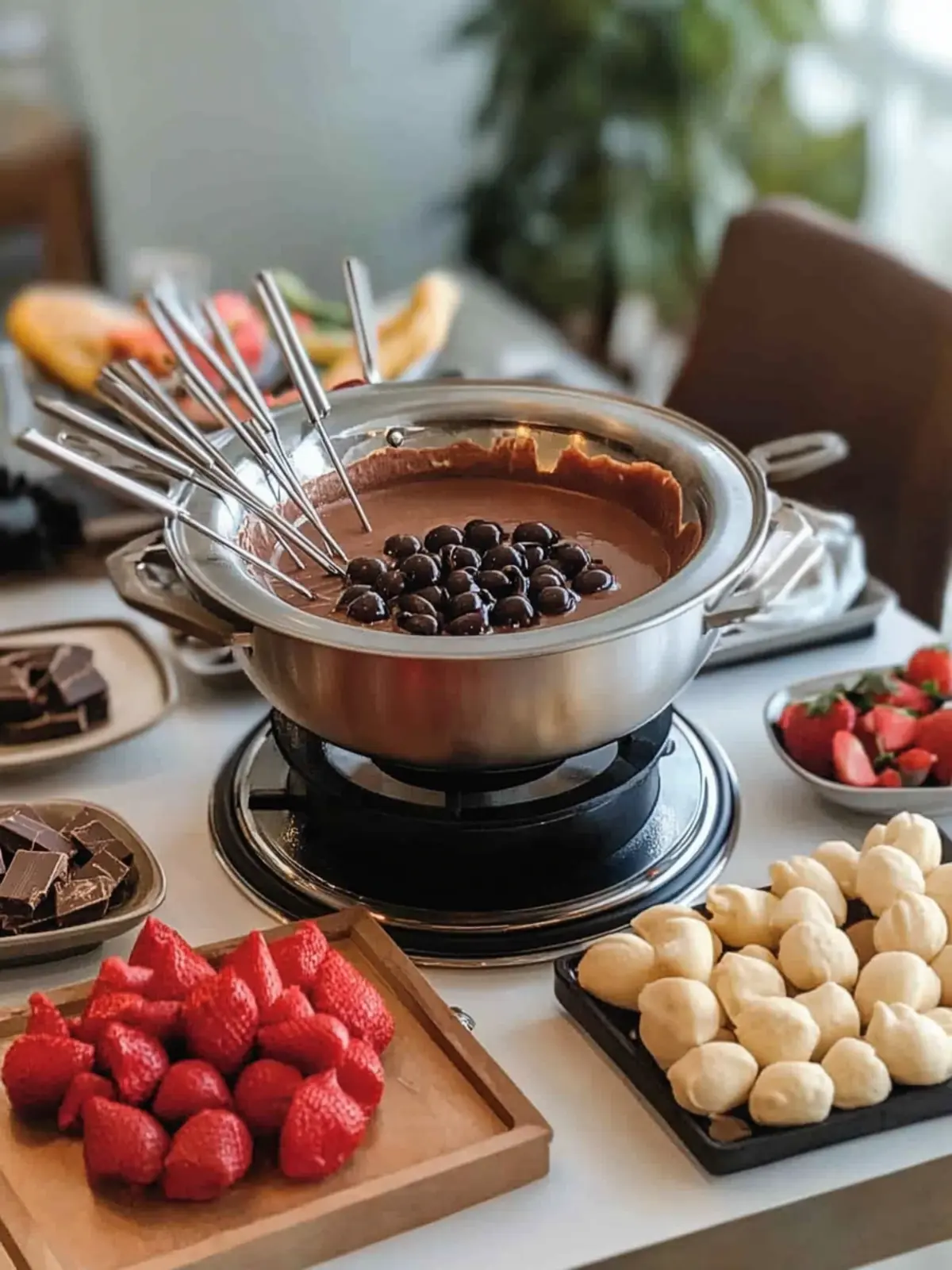 Chocolate Fondue Station for a Crowd