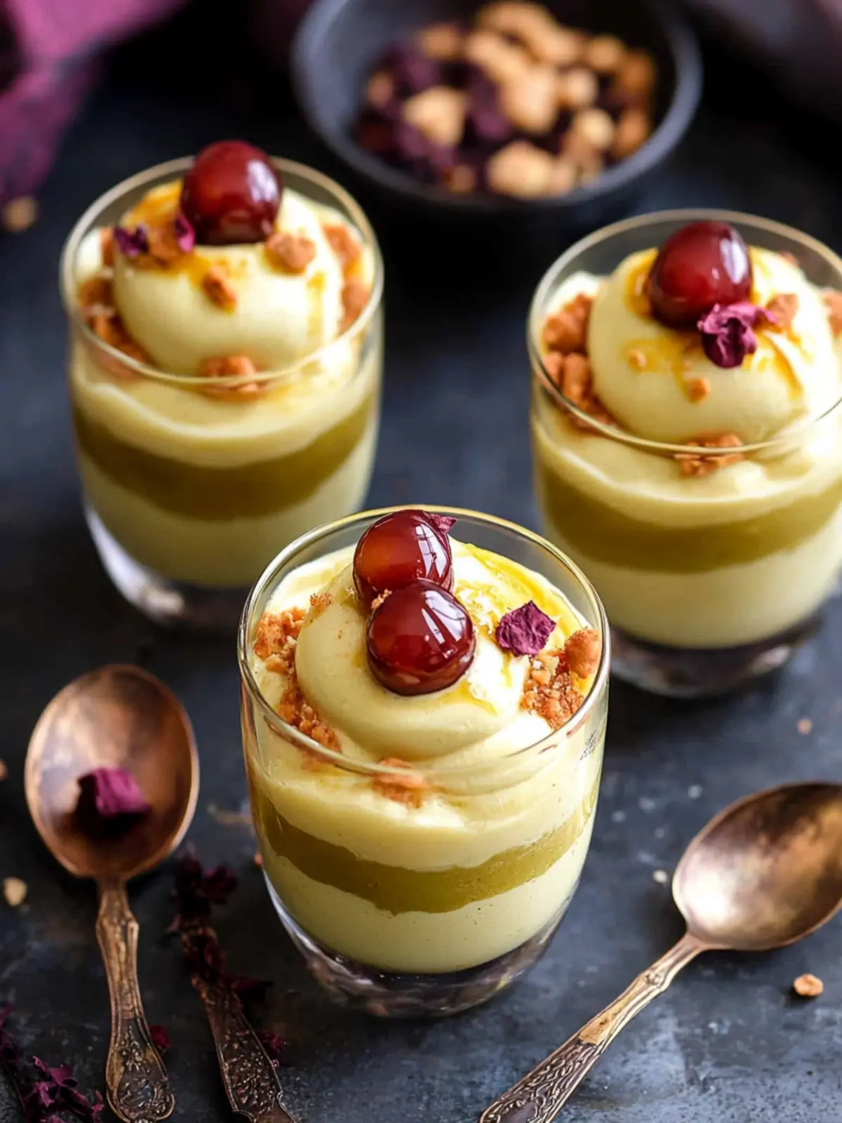 Gulab Jamun Thandai Mousse